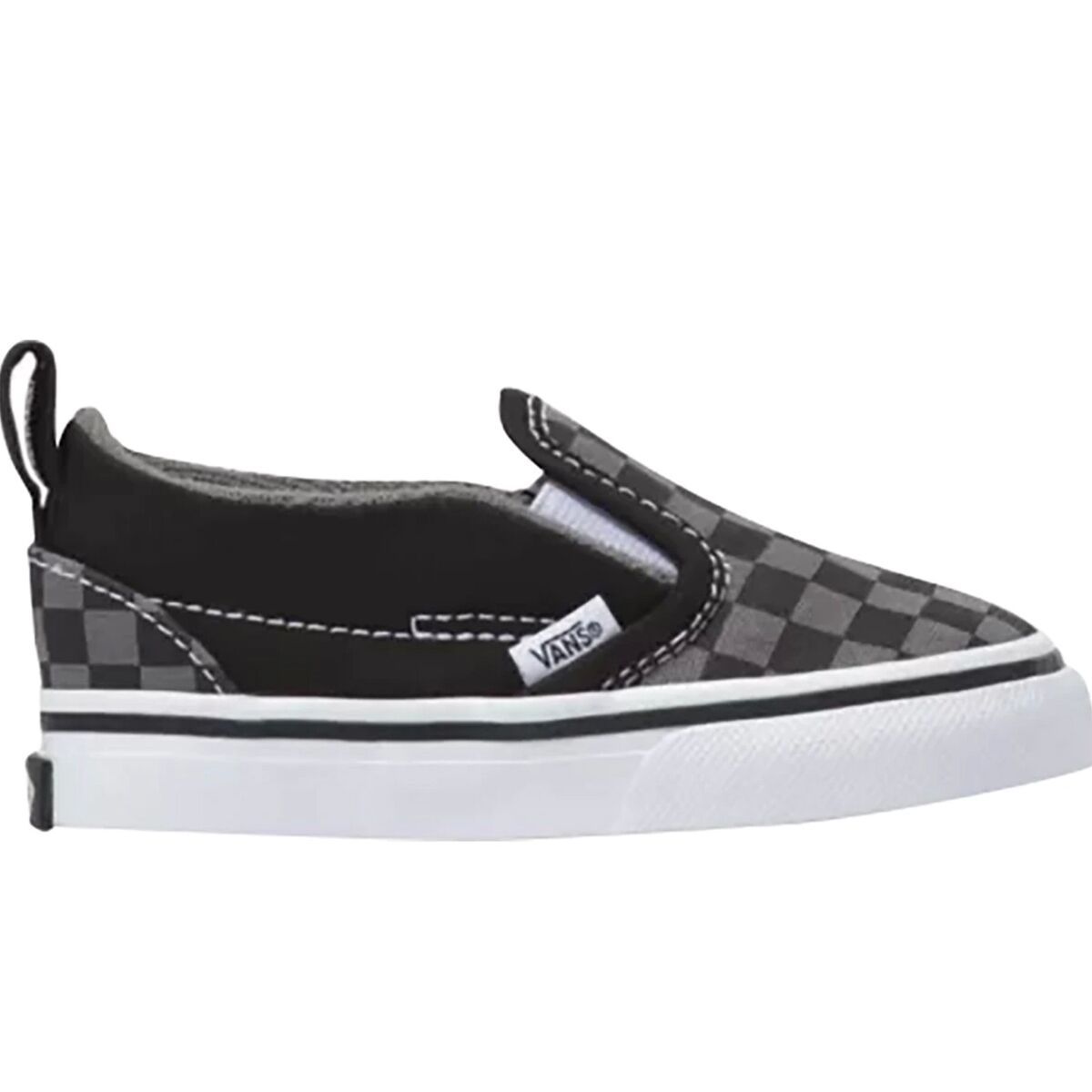Vans Checkerboard Slip-On V Shoe - Toddlers' (Checkerboard) Black/Pewter, 5.0
