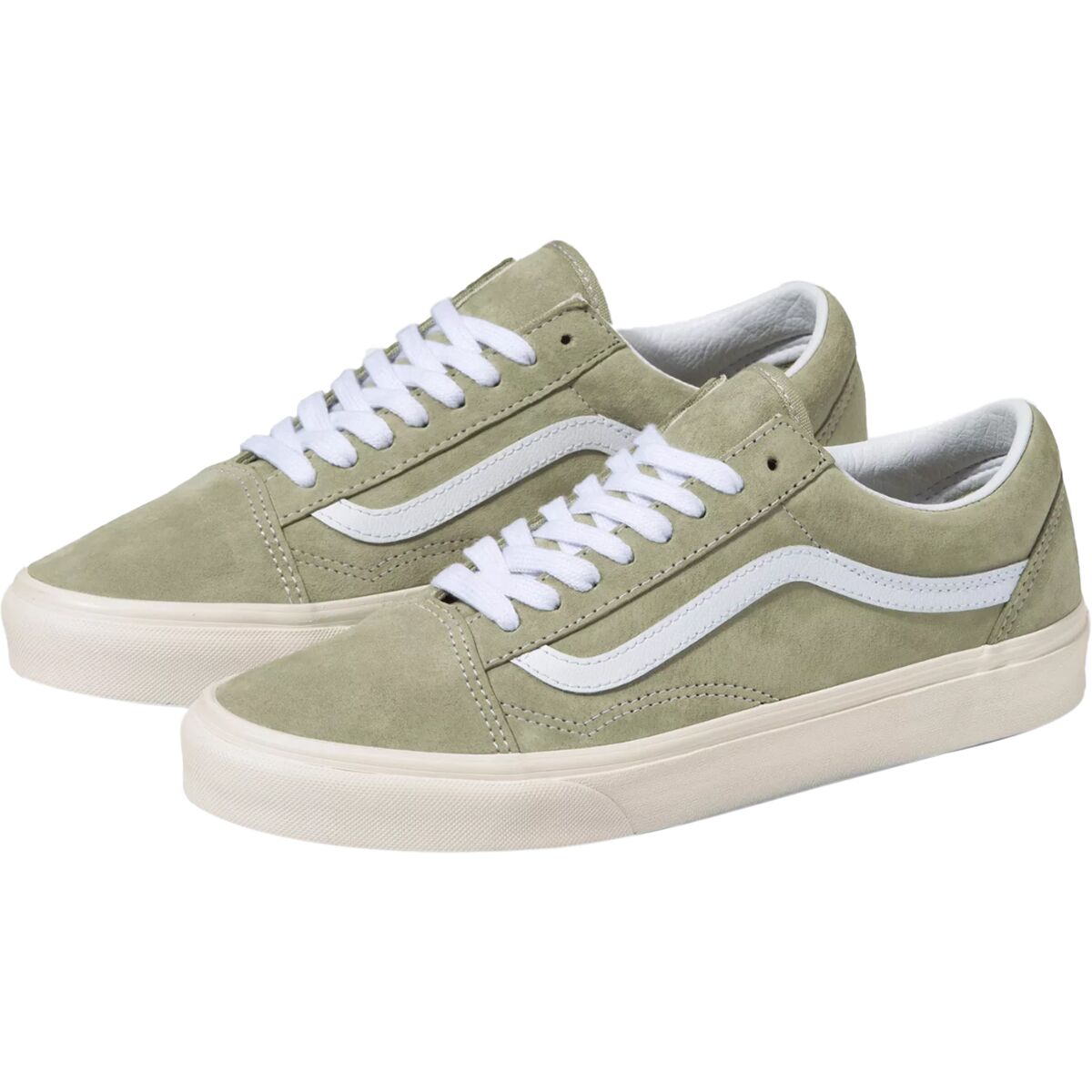 Vans Pig Suede Old Skool (Moss Gray/Snow White) 5.0 Boys \u003d 6.5 Women