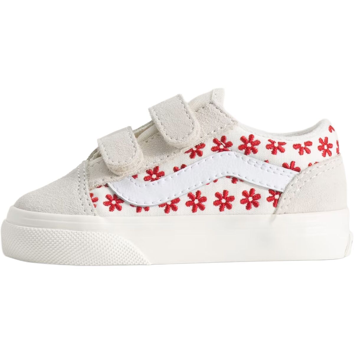 Image of Vans Old Skool V Shoe - Toddlers' Chantilly Floral Racing Red, 6.0