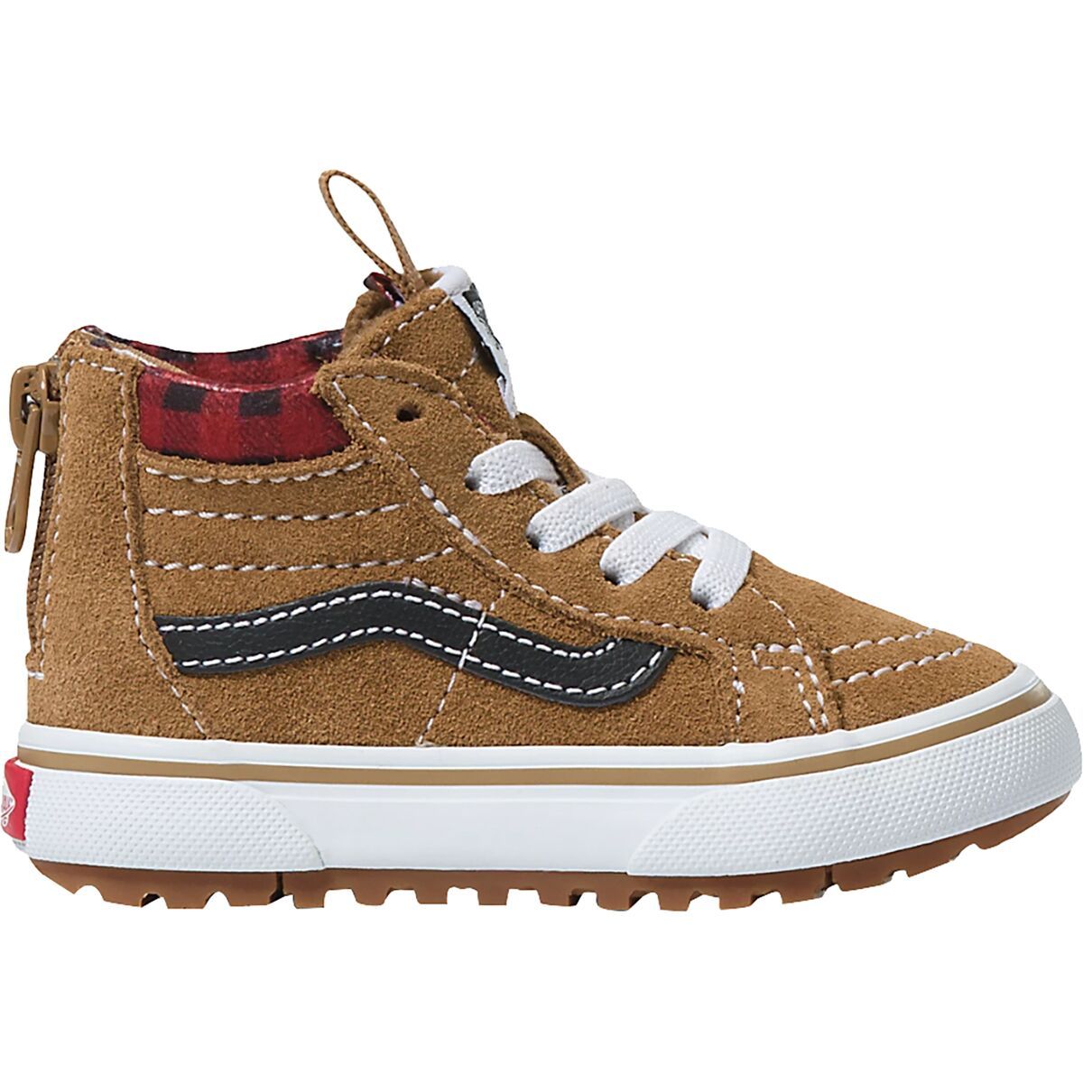 Vans Plaid Sk8-Hi Zip MTE-1 Shoe - Toddlers' Plaid Brown/Black, 6.0