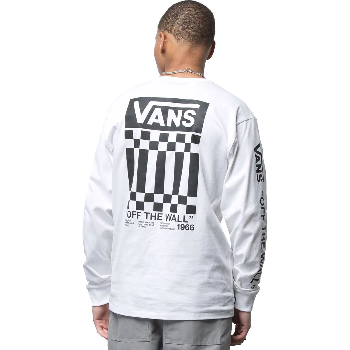 Off The Wall Check Graphic Long-Sleeve T-Shirt - Men