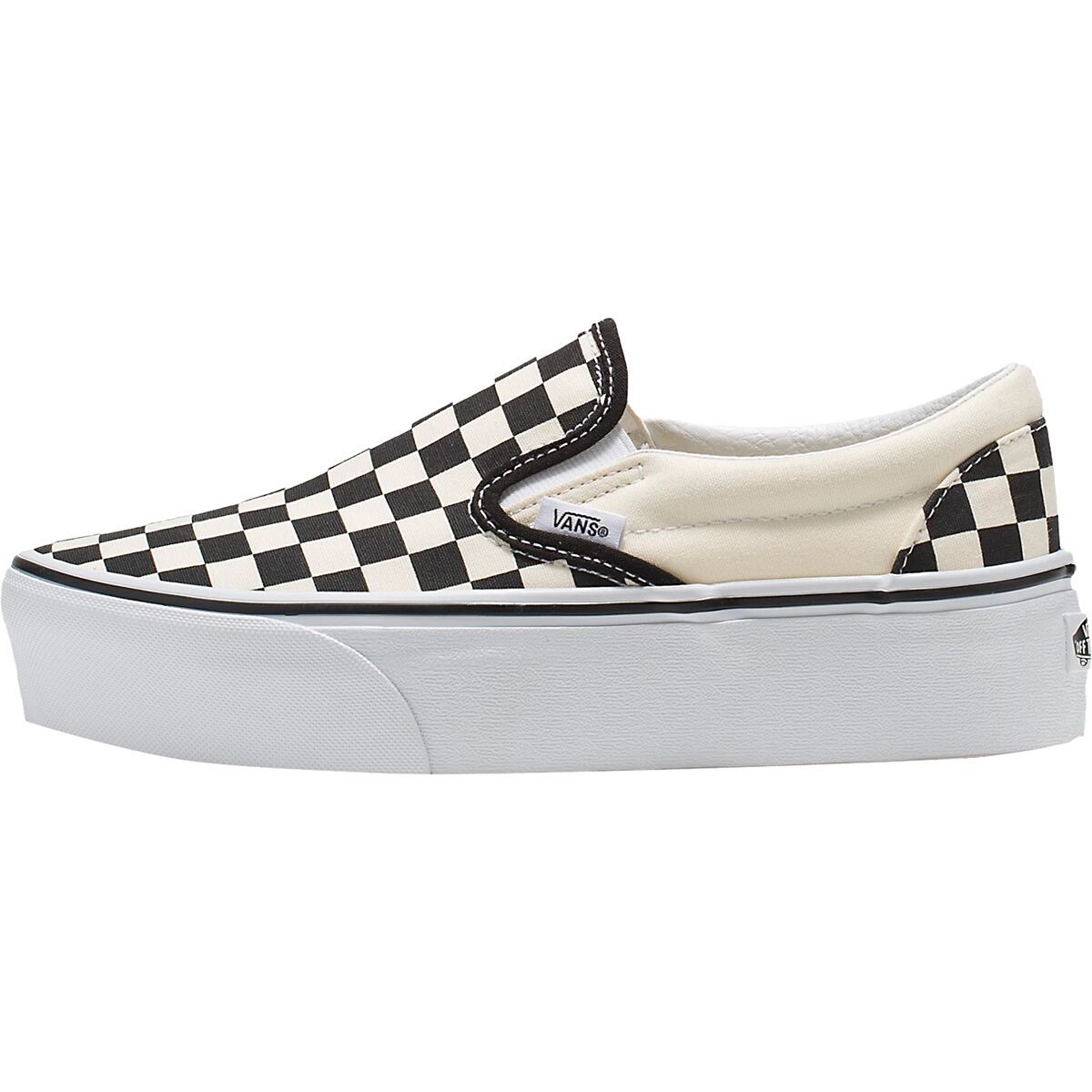 Vans Classic Slip-On Stackform Shoe - Women's Black/Classic White, Mens 4.5/Womens 6.0