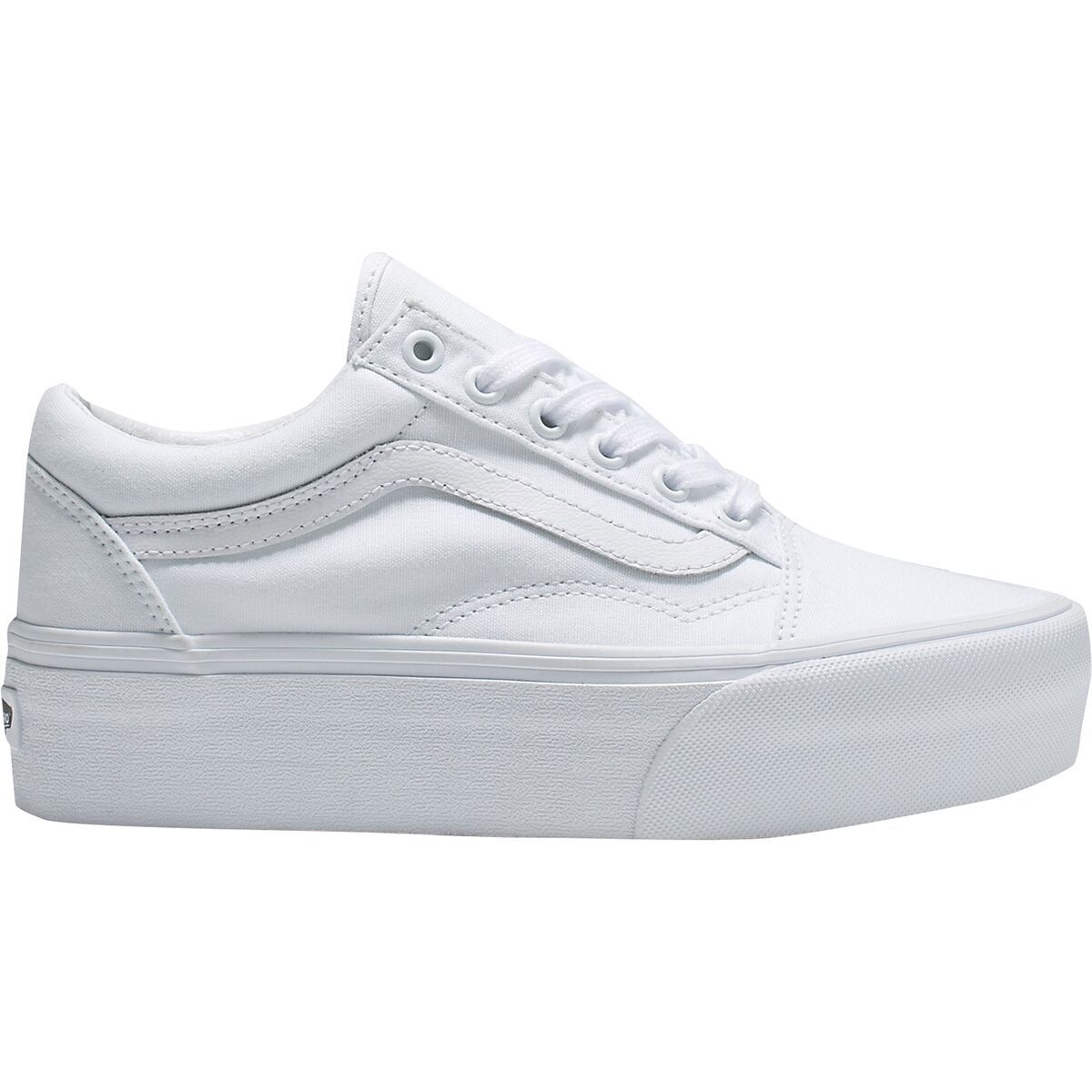 Image of Vans Old Skool Stackform Shoe - Women's True White, Mens 9.0/Womens 10.5