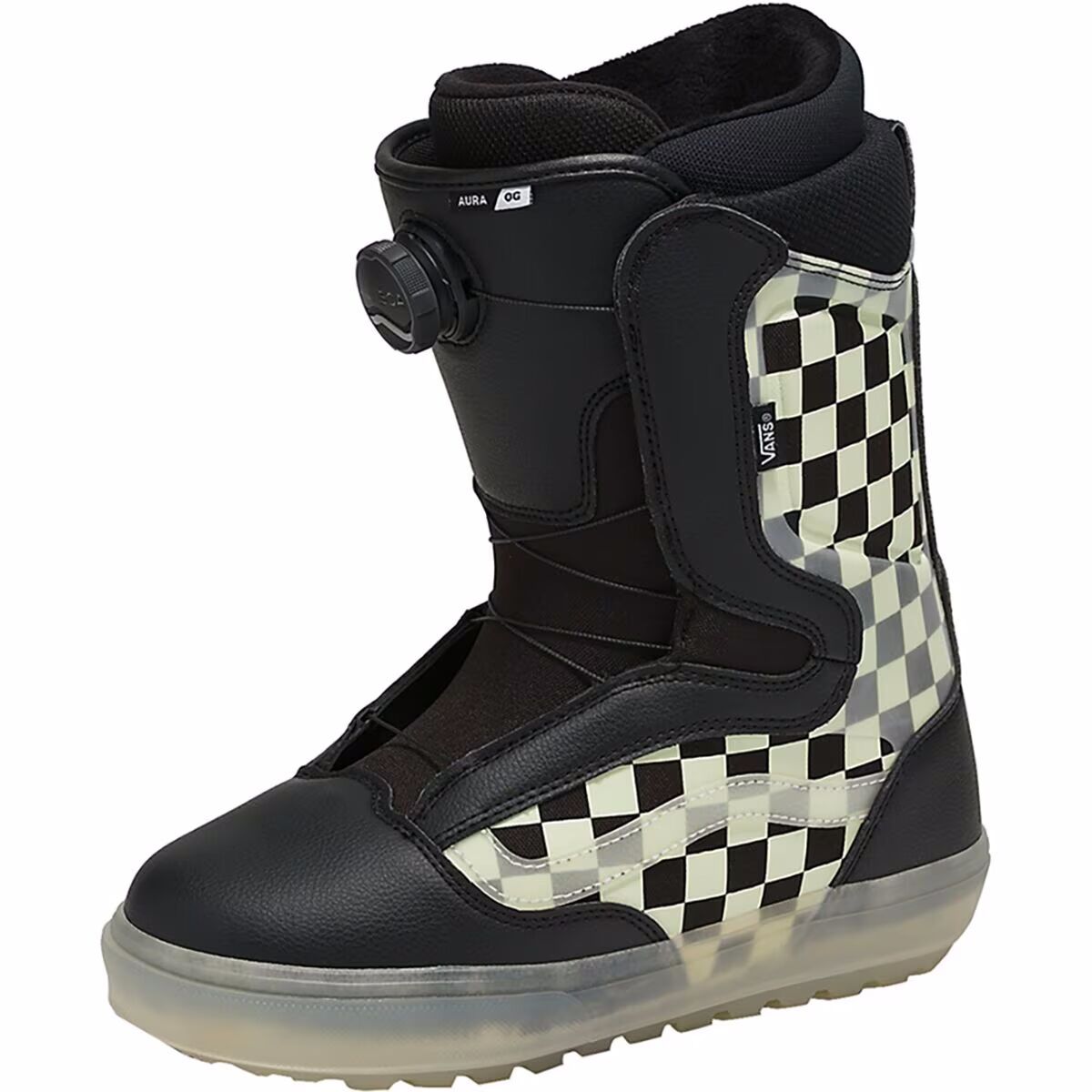 Aura OG BOA Snowboard Boot 2024 Checkerboard Glow, 8.0 by Vans US