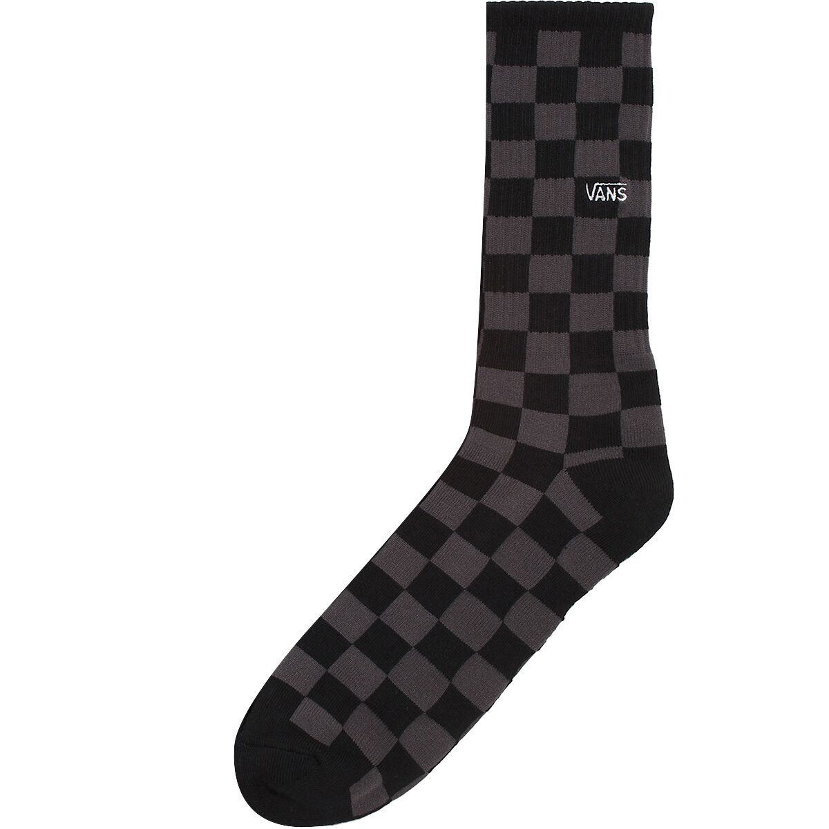 Vans Checkerboard Crew Sock - Men's Black/Charcoal, 6.5-9.0
