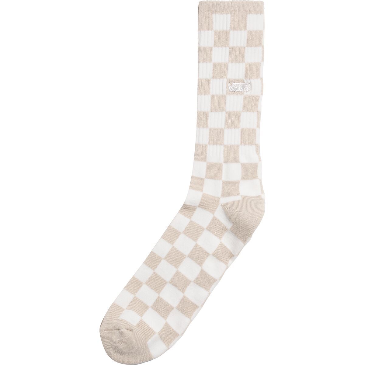 Image of Vans Checkerboard Crew Sock - Men's Oatmeal, 9.5-13.0