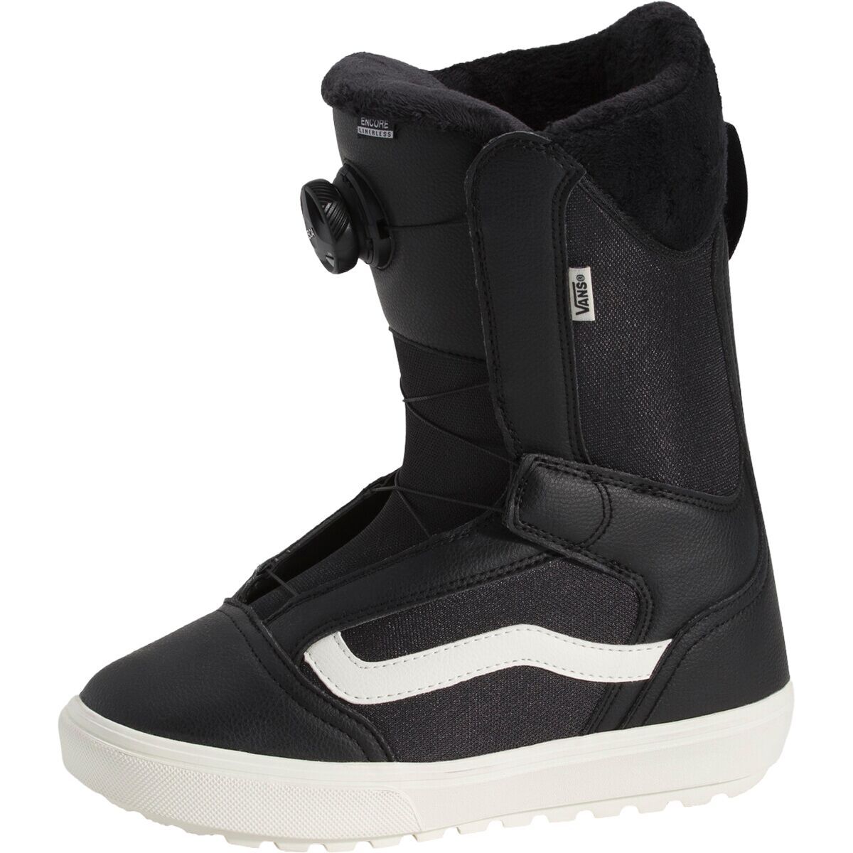 Image of Vans Encore Linerless Snowboard Boot - Women's Black/Marshmallow, 10.0