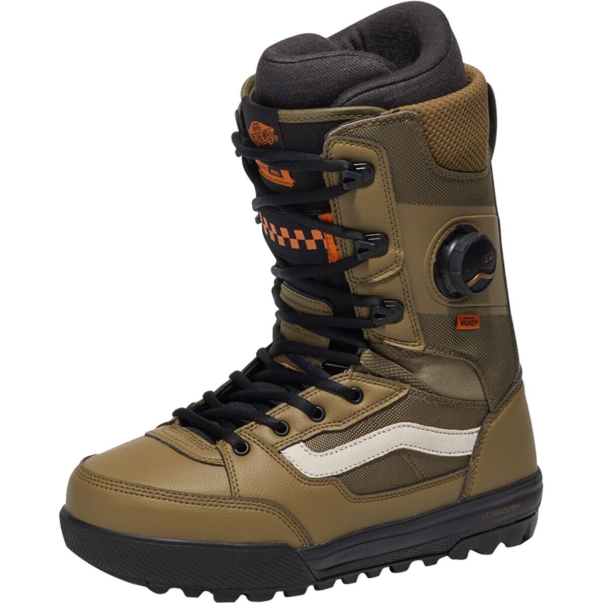 Vans Invado Pro Snowboard Boot - 2025 Black/Olive, 13.0