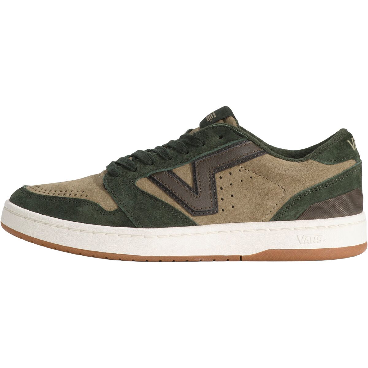 Image of Vans Lowland 2.0 Shoe Pig Suede Green/Multi, Mens 5.0/Womens 6.5