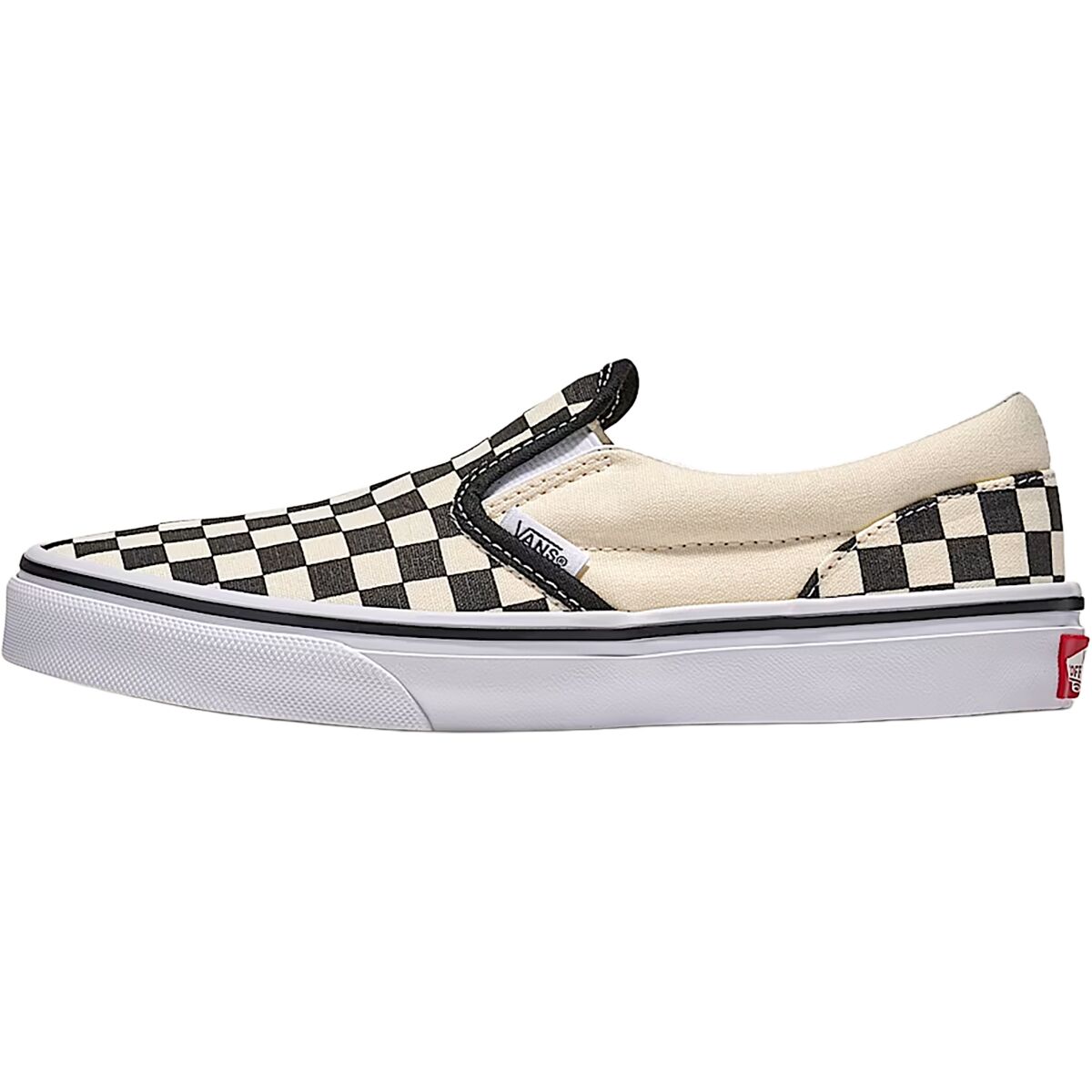 Image of Vans Classic Slip-On Shoe - Kids' Blk&Whtchckerboard/Wht, 5.0