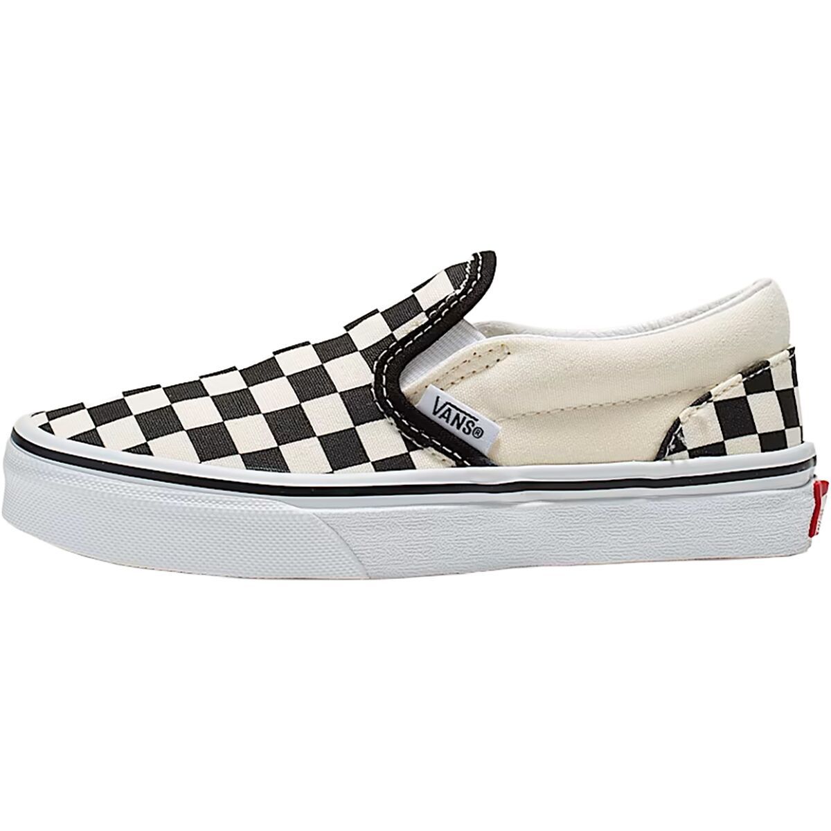 Image of Vans Classic Slip-On Skate Shoe - Little Kids' (Checkerboard) Black/White, 2.0