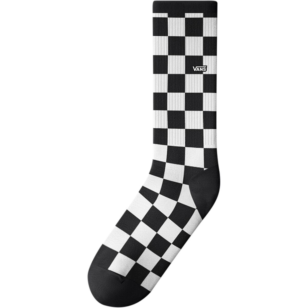 Image of Vans Checkerboard Crew Sock - Boys' Black/White, XXS