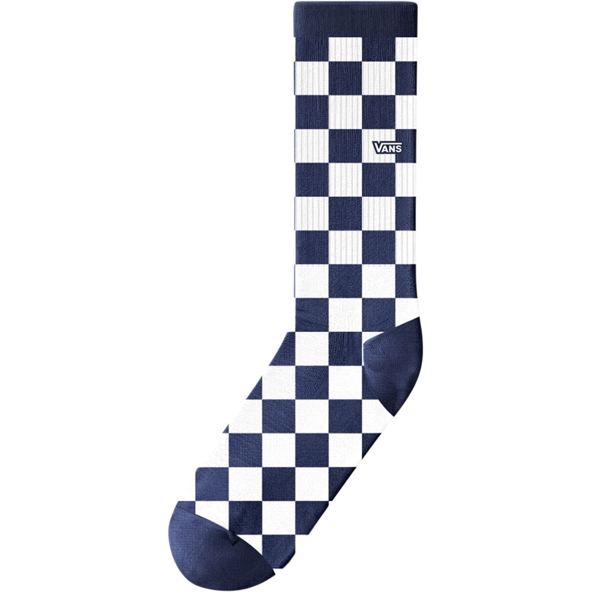 Image of Vans Checkerboard Crew Sock - Men's Deep Indigo, S