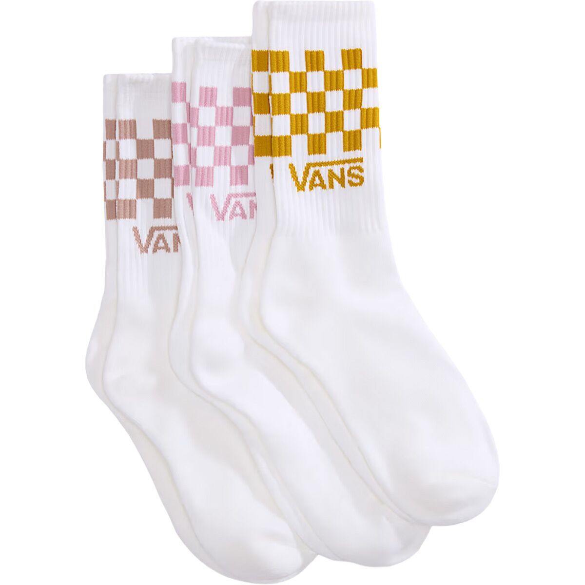 Vans Classic Check Crew Sock - Men's Pink Dawn, S