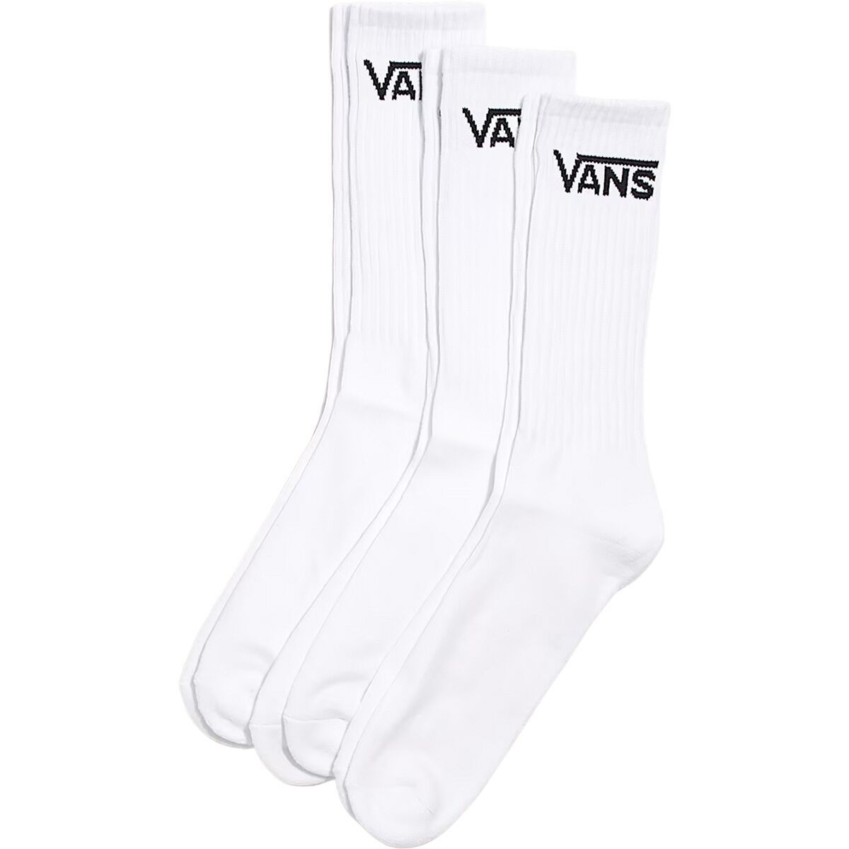 Image of Vans Classic Crew Sock - 3-Pack - Men's White, M