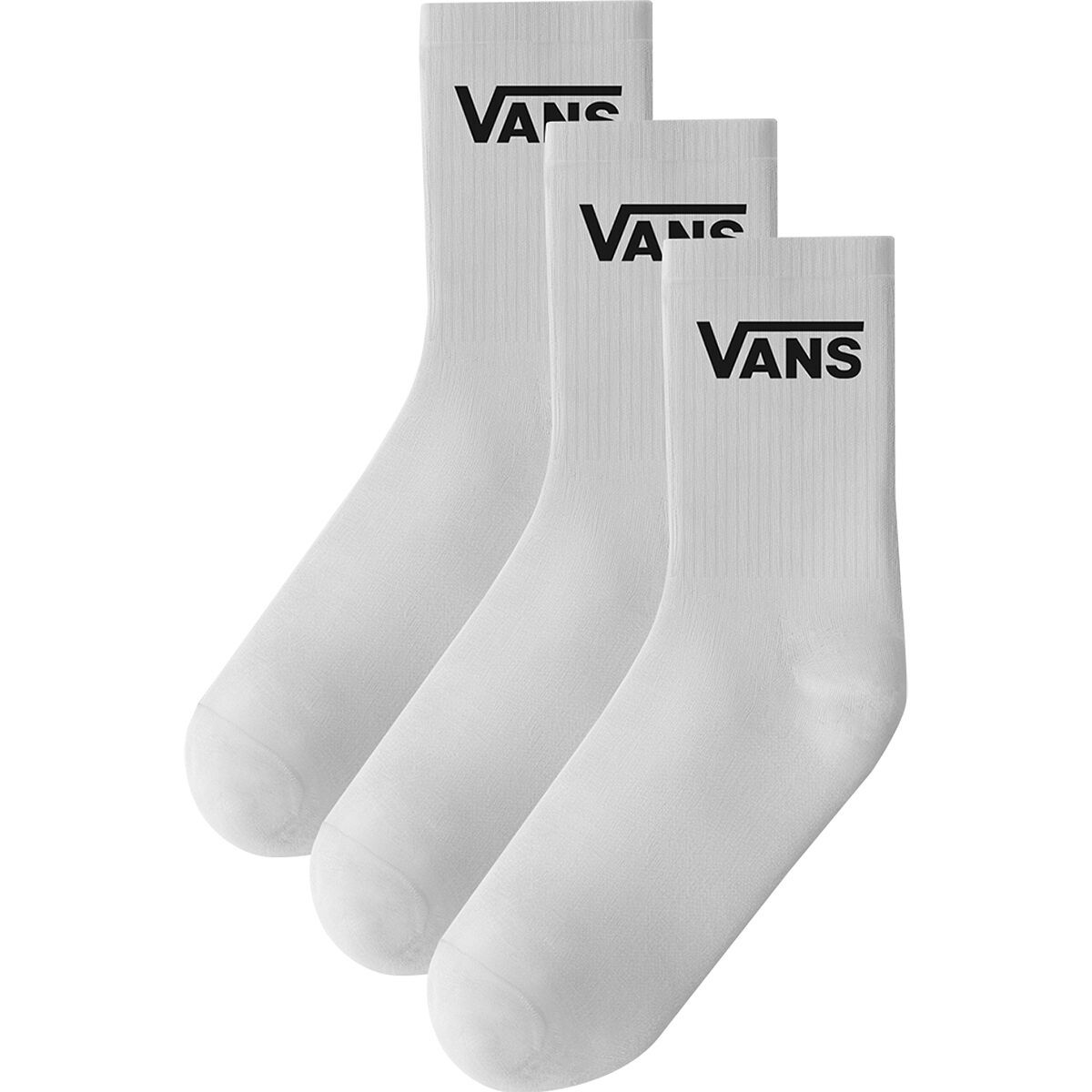 Image of Vans Classic Half Crew Sock - 3-Pack - Men's White, M