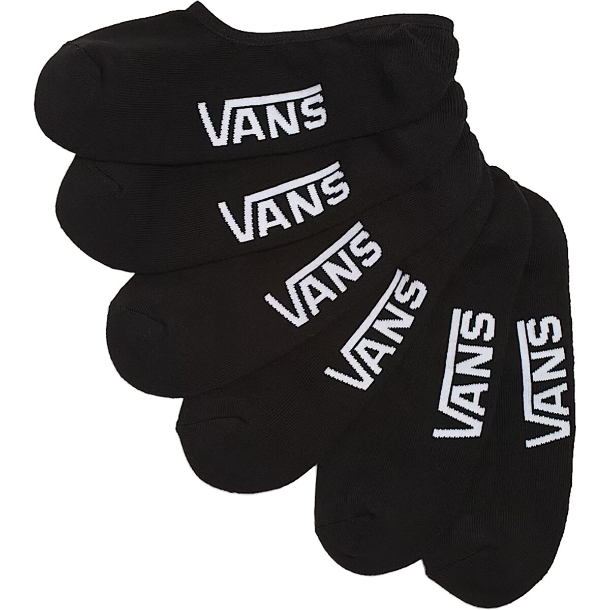 Image of Vans Classic No Show Sock - 3-Pack - Men's Black, S