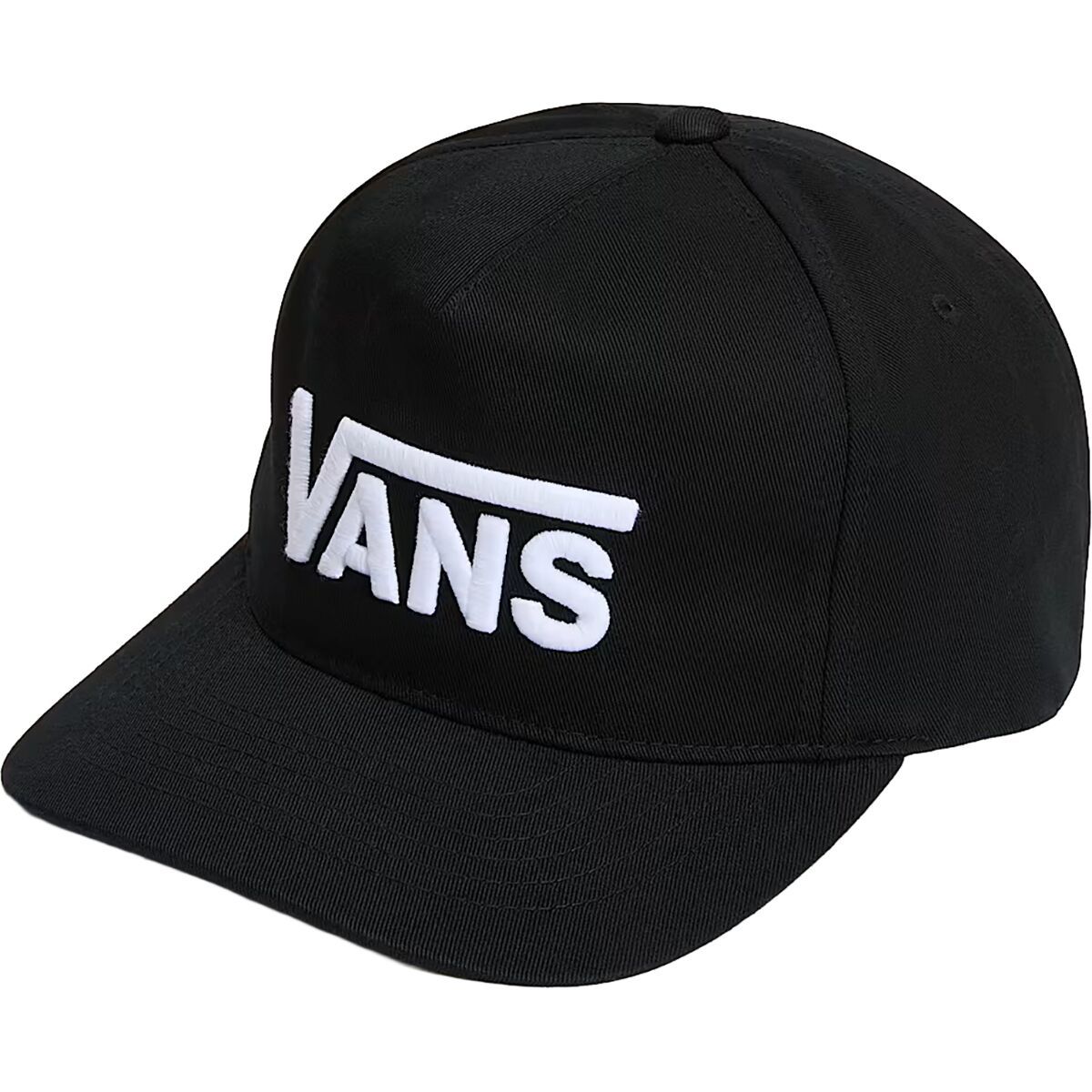 Image of Vans Drop V Logo Snapback Hat - Men's Black, One Size