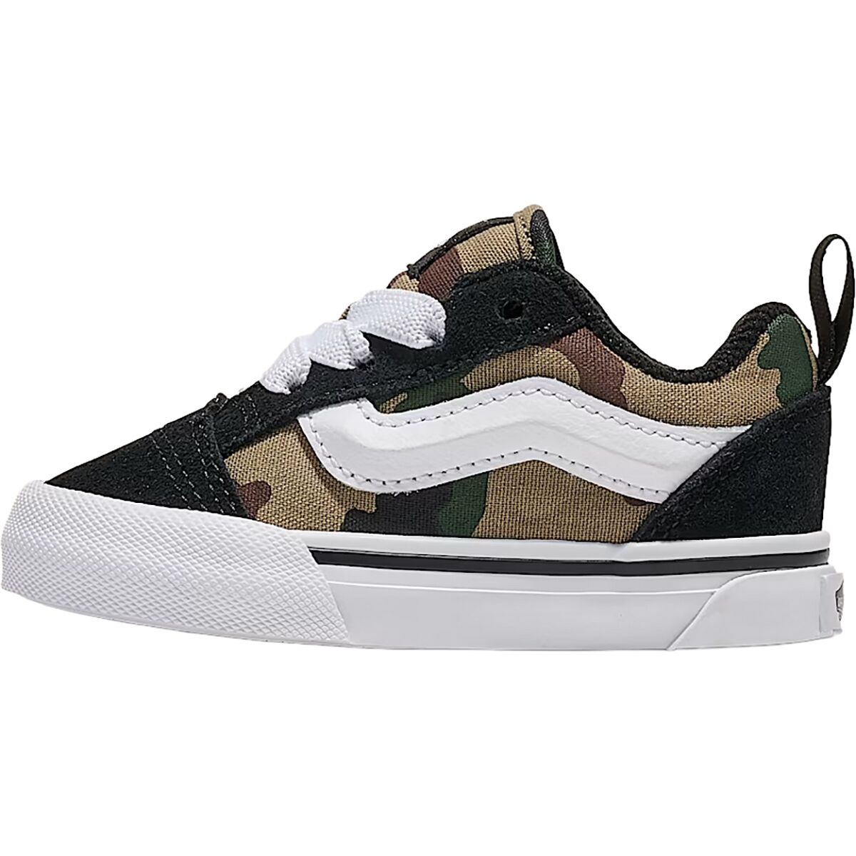 Image of Vans Knu Skool Elastic Lace Shoe - Toddlers' Camo Black/Green, 6.0