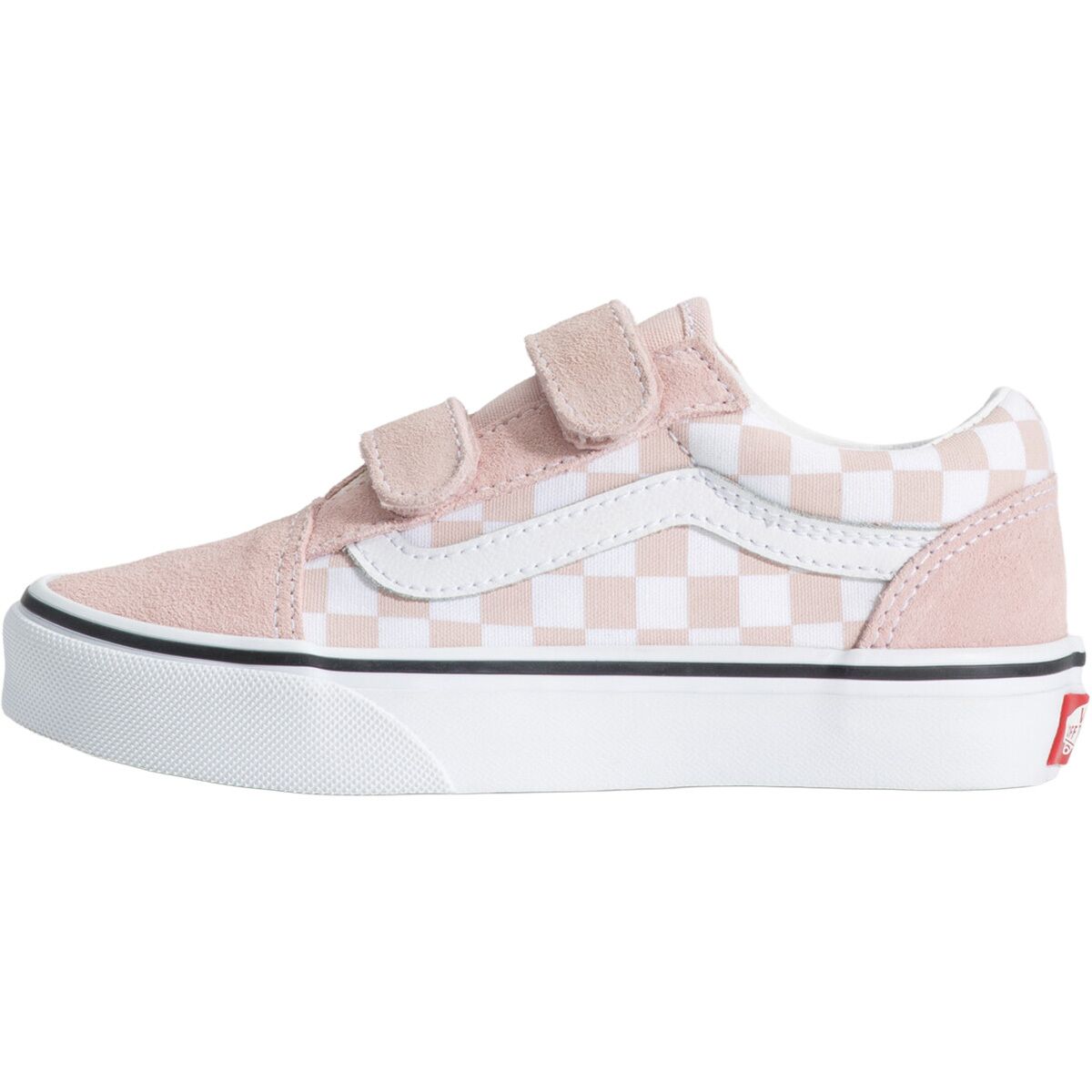 Image of Vans Old Skool V Shoe - Little Kids' Color Theory Checkerboard Sepia Rose, 2.0