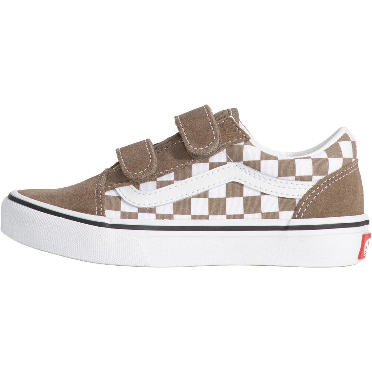 Image of Vans Old Skool V Shoe - Little Kids' Color Theory Checkerboard Walnut, 3.0