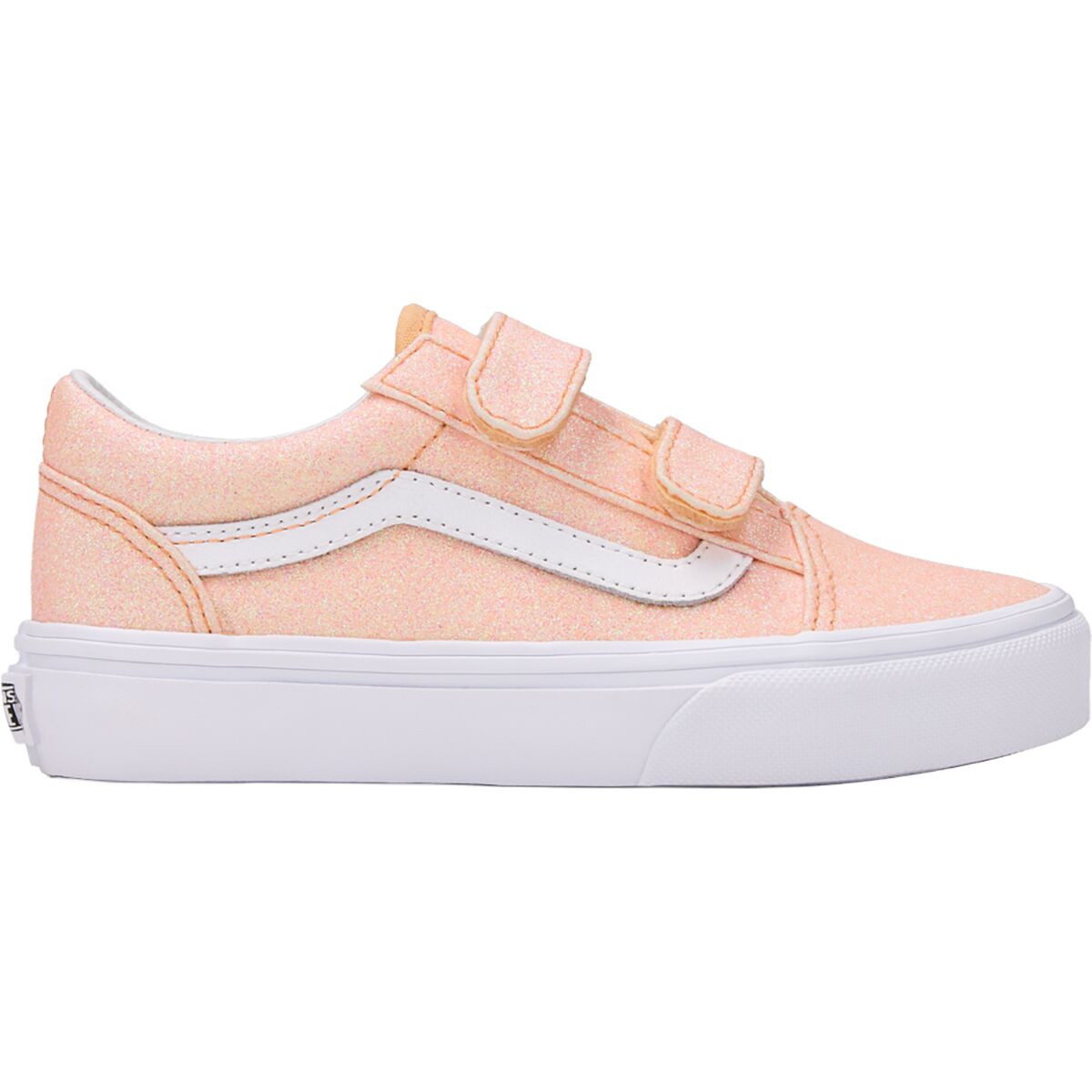 Image of Vans Old Skool V Shoe - Little Kids' Glitter Apricot Glow, 11.0