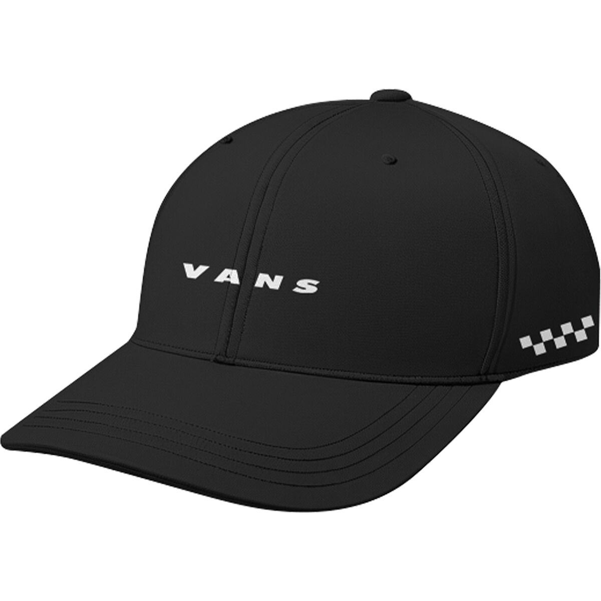 Image of Vans Check Side Curved Bill Jockey Hat - Boys' Black, One Size
