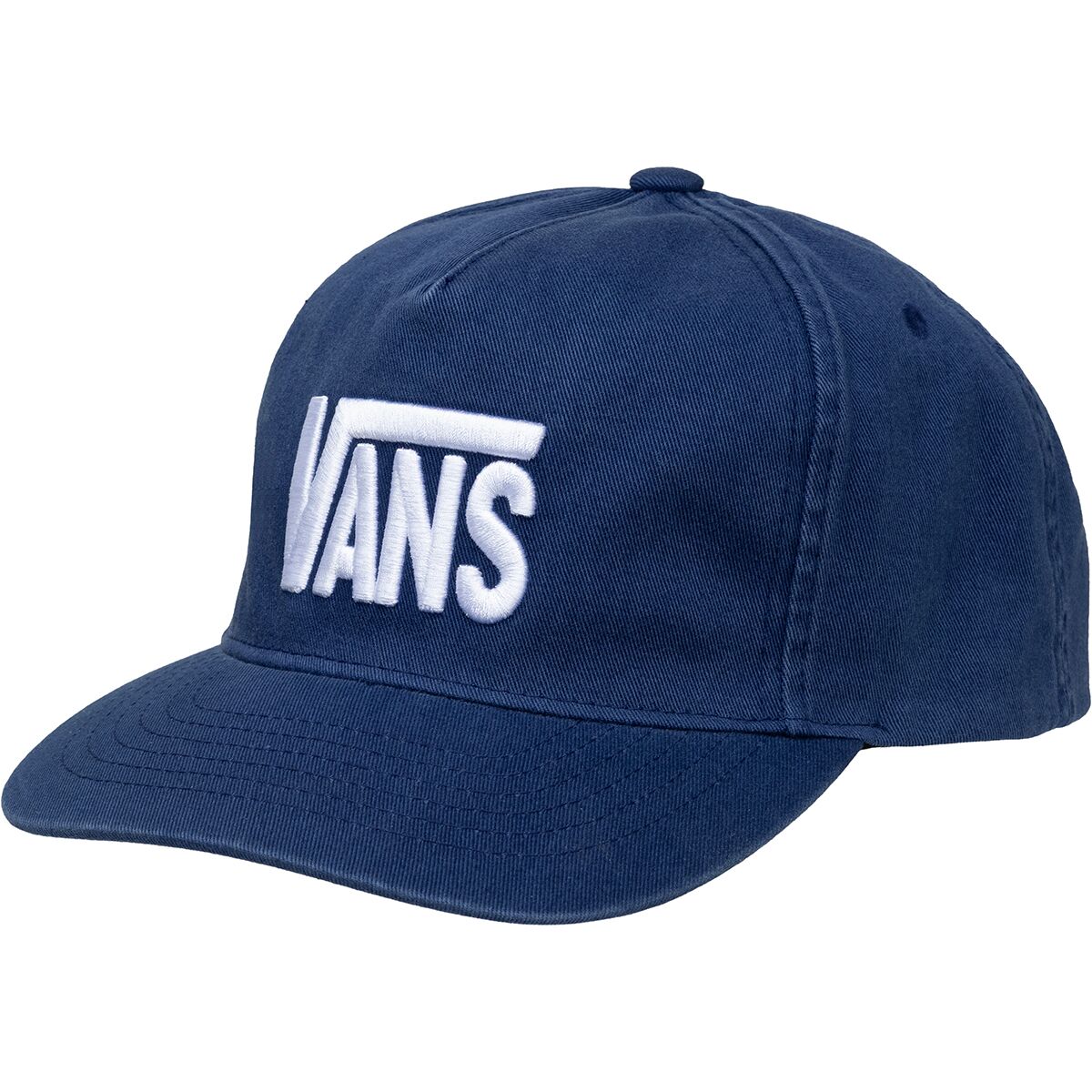 Image of Vans Stretch Logo Snapback Hat Deep Indigo, One Size