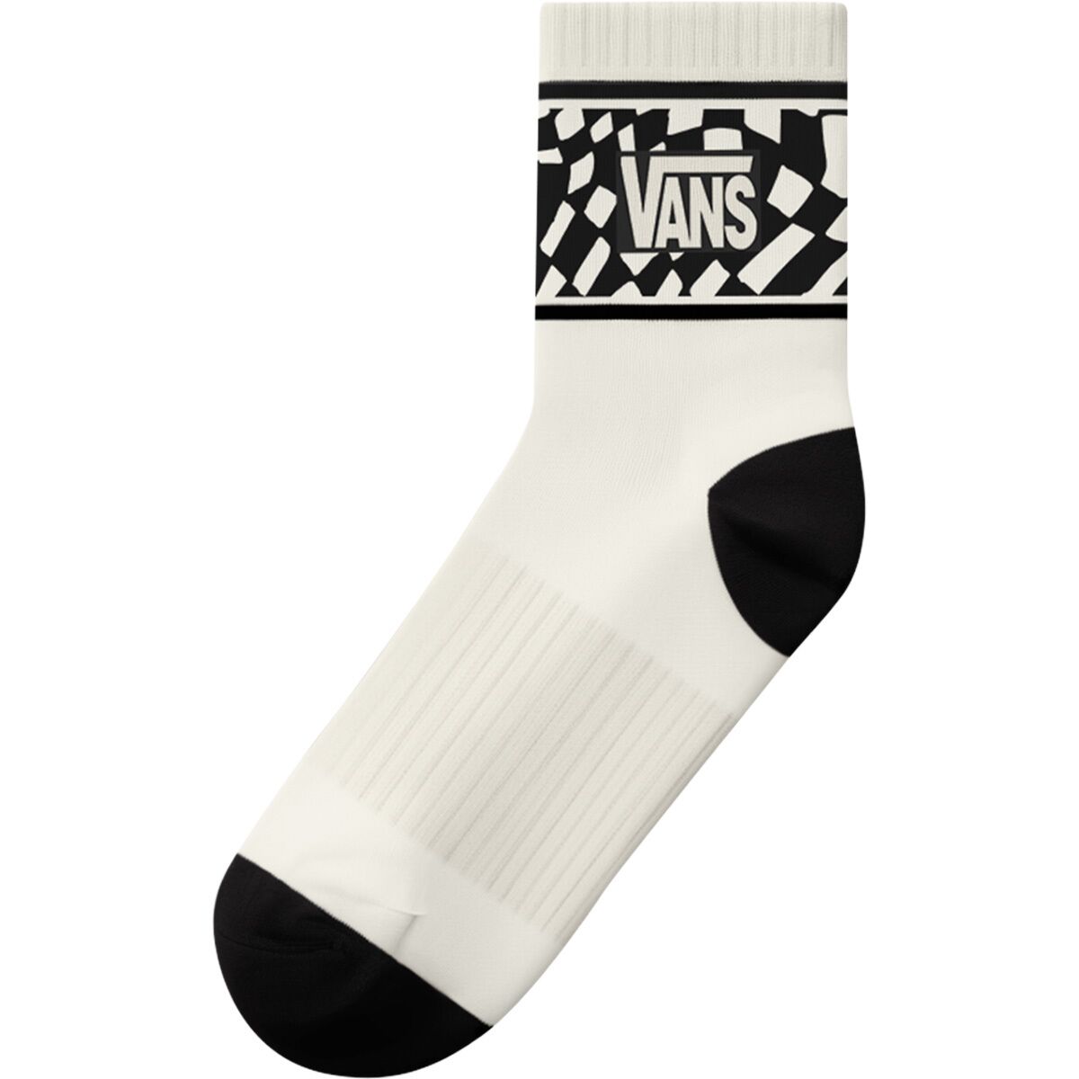 Image of Vans Warp Check Half Crew Sock - Men's Egret, S