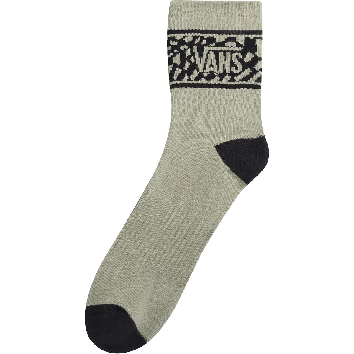 Image of Vans Warp Check Half Crew Sock - Men's Soft Sage, M