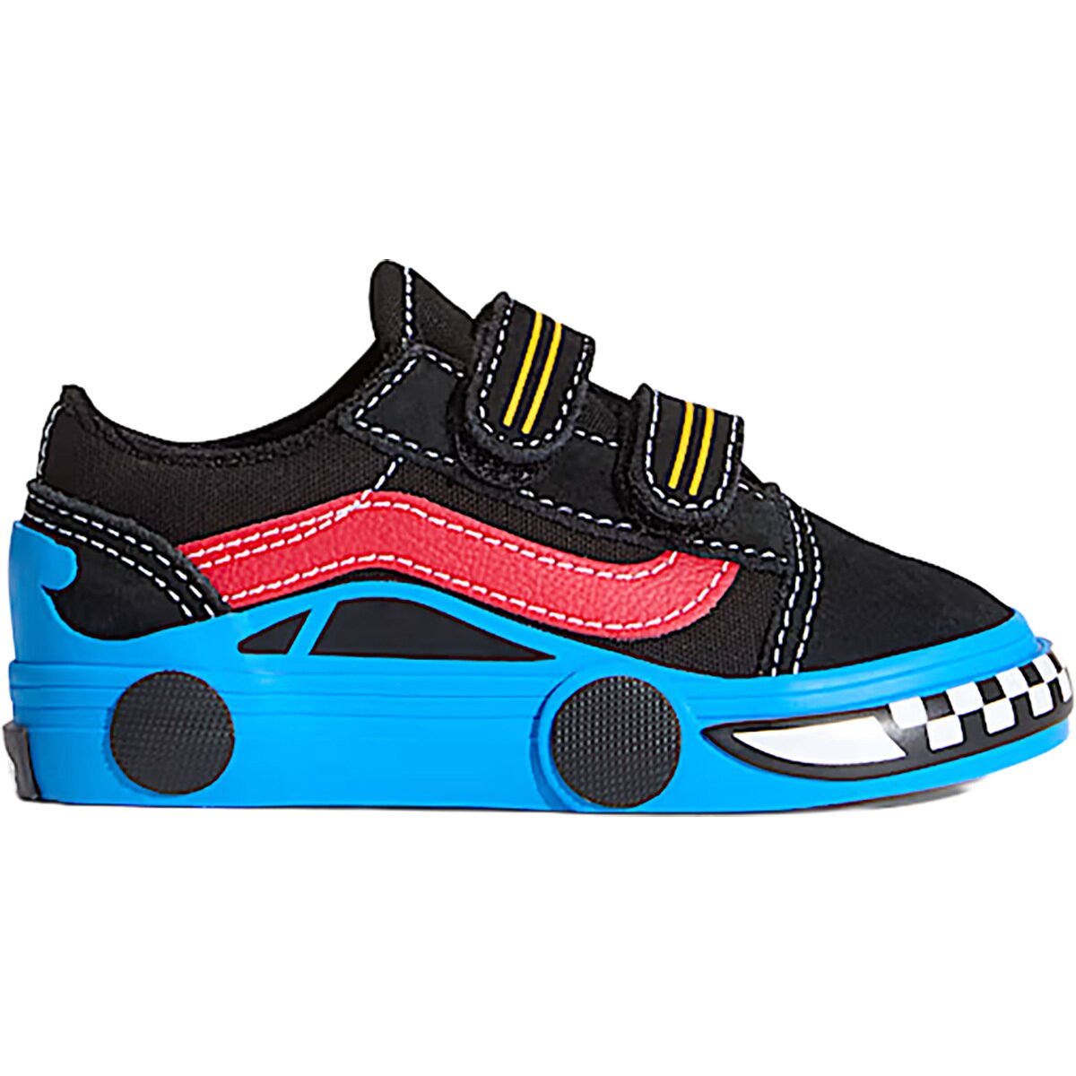 Vans Vans Old Skool V Car Shoe - Toddlers' Black/Blue, 7.0