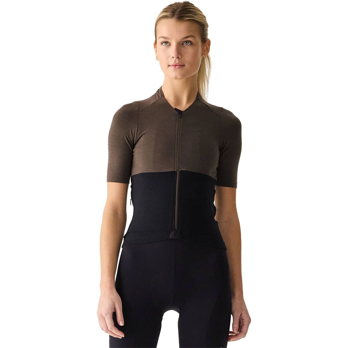 Image of Velocio Merino LUXE Colorblock Jersey - Women's Olive/Black, L