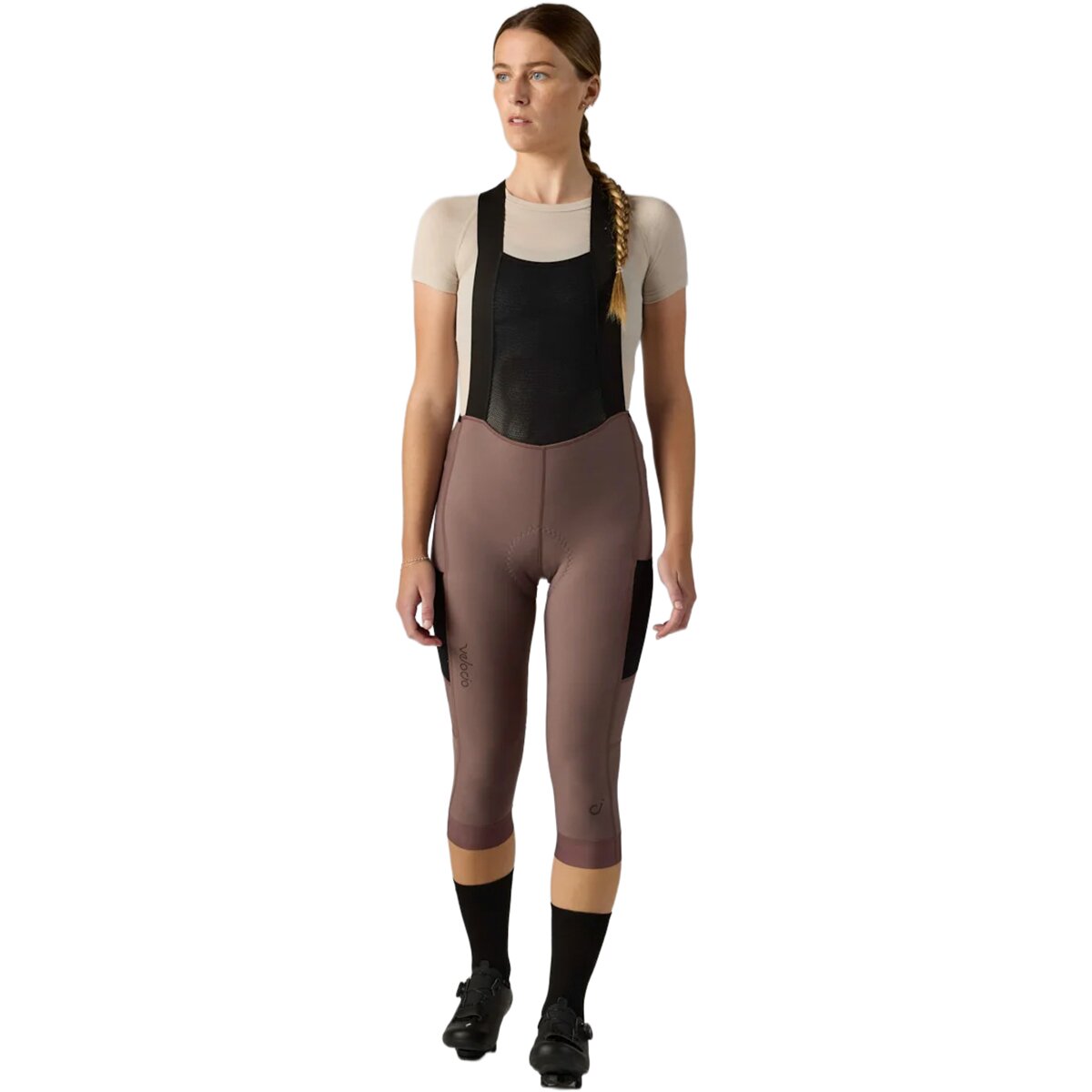 Image of Velocio LUXE Thermal Bib Knicker - Women's Plum Truffle, L