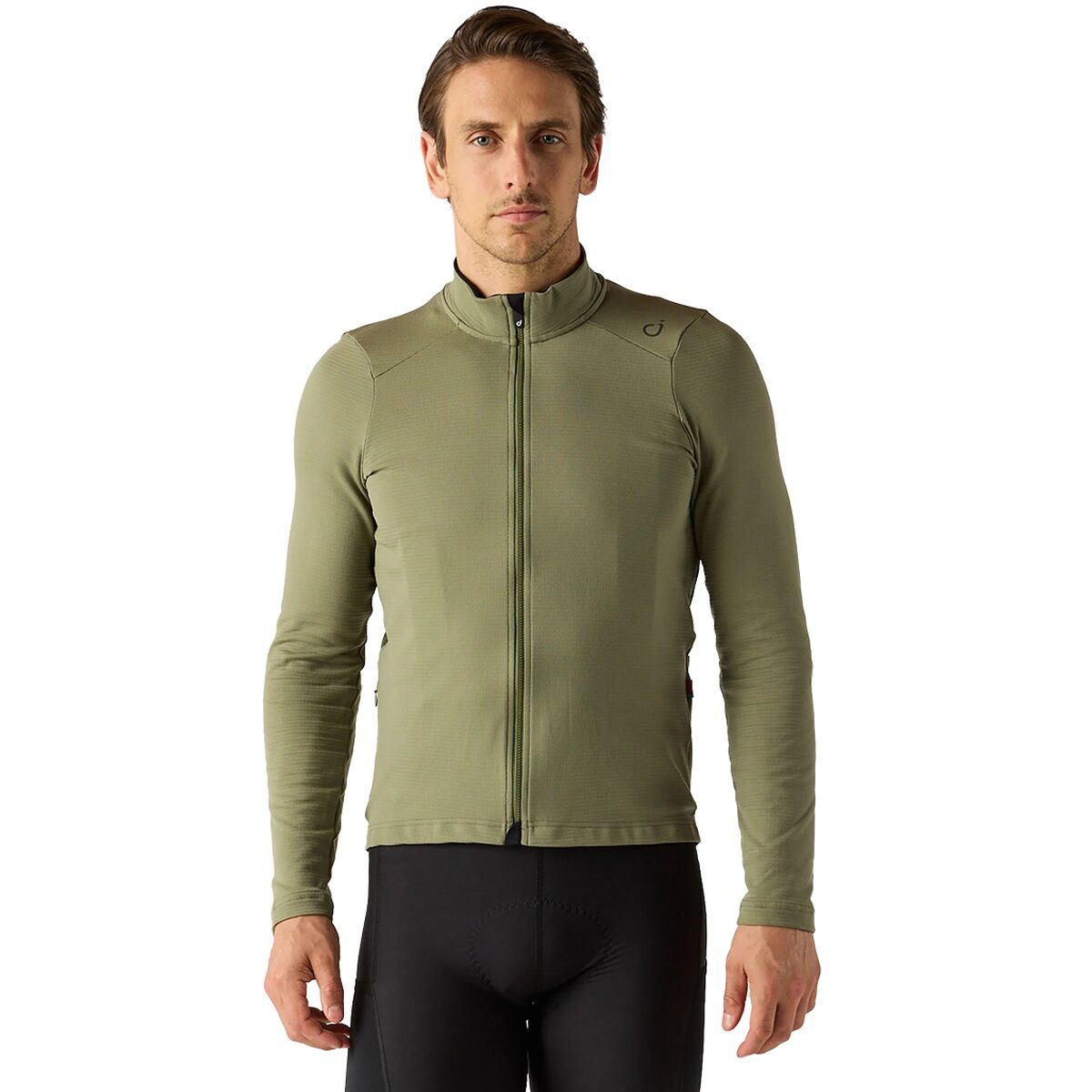 Image of Velocio LUXE Thermal Long-Sleeve Jersey - Men's Deep Lichen, L