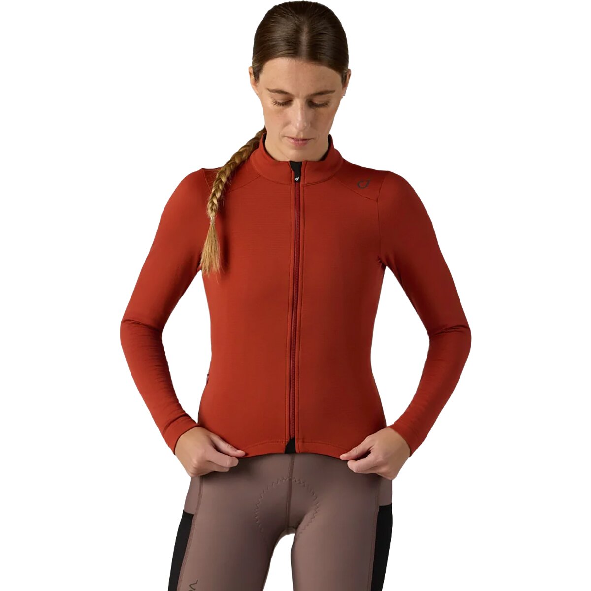 Image of Velocio LUXE Thermal Long-Sleeve Jersey - Women's Red Ochre, L