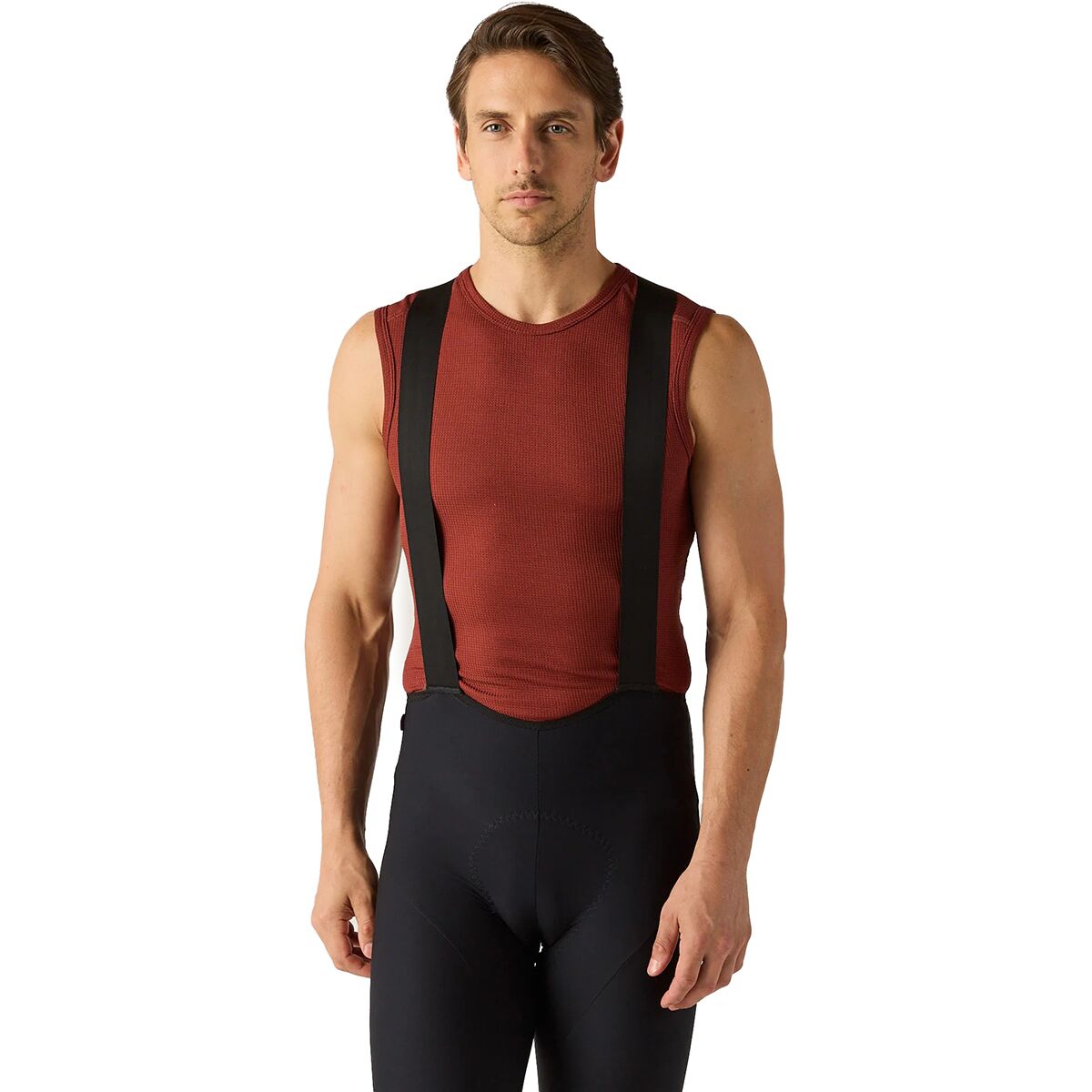 Image of Velocio Merino Mesh Sleeveless Baselayer - Men's Madder Brown, S