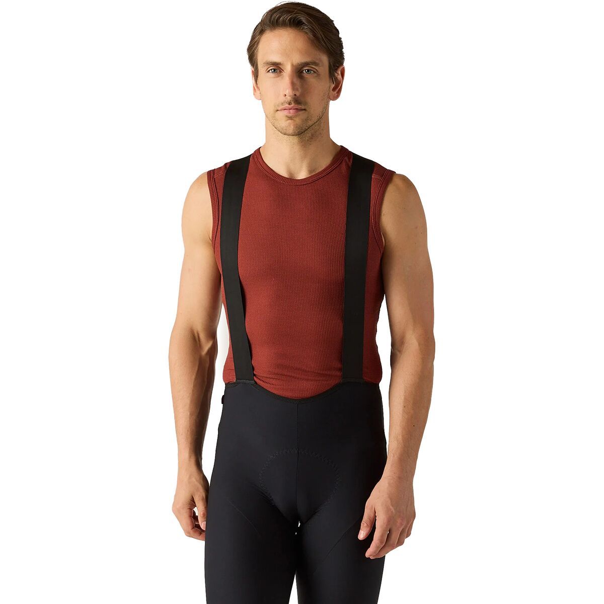 Image of Velocio Merino Mesh Sleeveless Baselayer - Men's Madder Brown, L