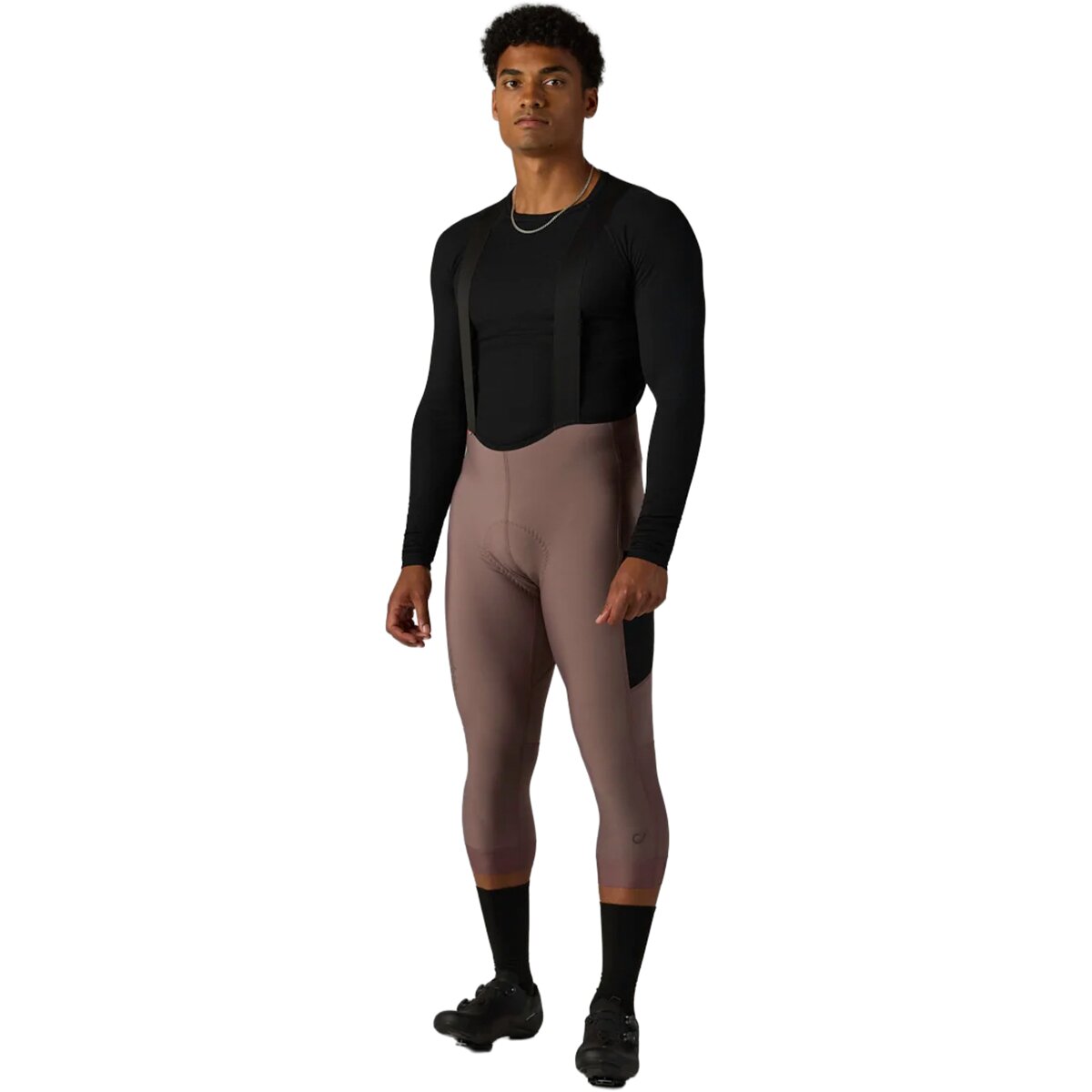 Image of Velocio LUXE Thermal 3/4 Bib Knicker- Men's Plum Truffle, M