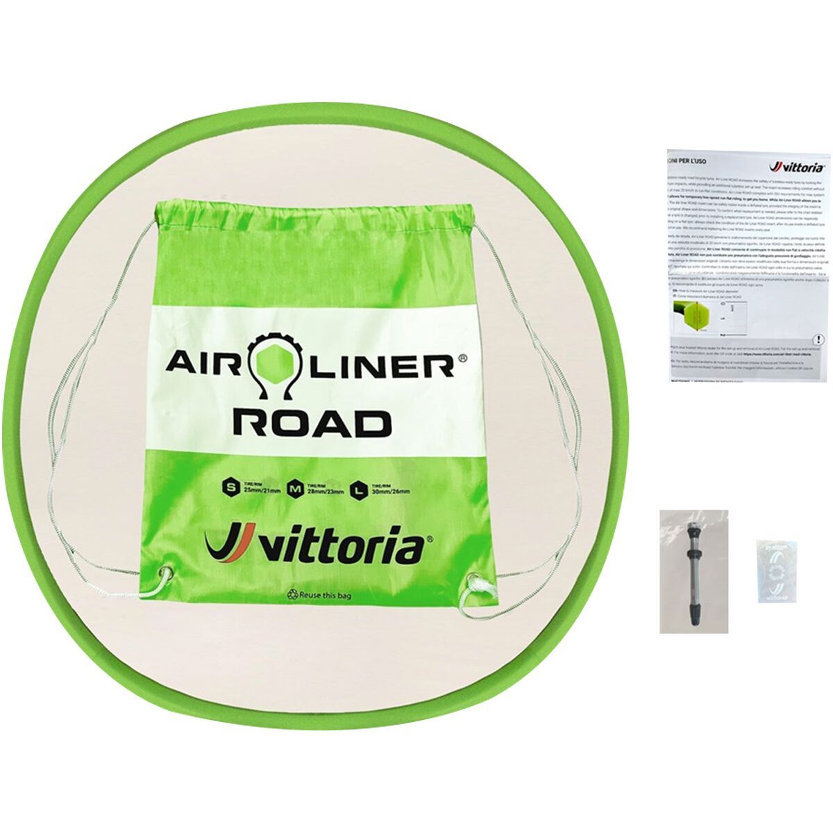 Image of Vittoria Air-Liner Road Tire Insert Green, Small (700x23/26mm)