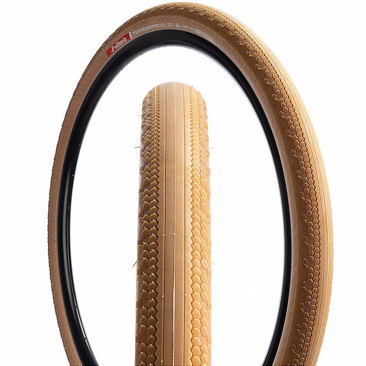 Image of Vittoria Terreno Pro T10 Gravel Race TLR Tire Natural Brown, 700x40