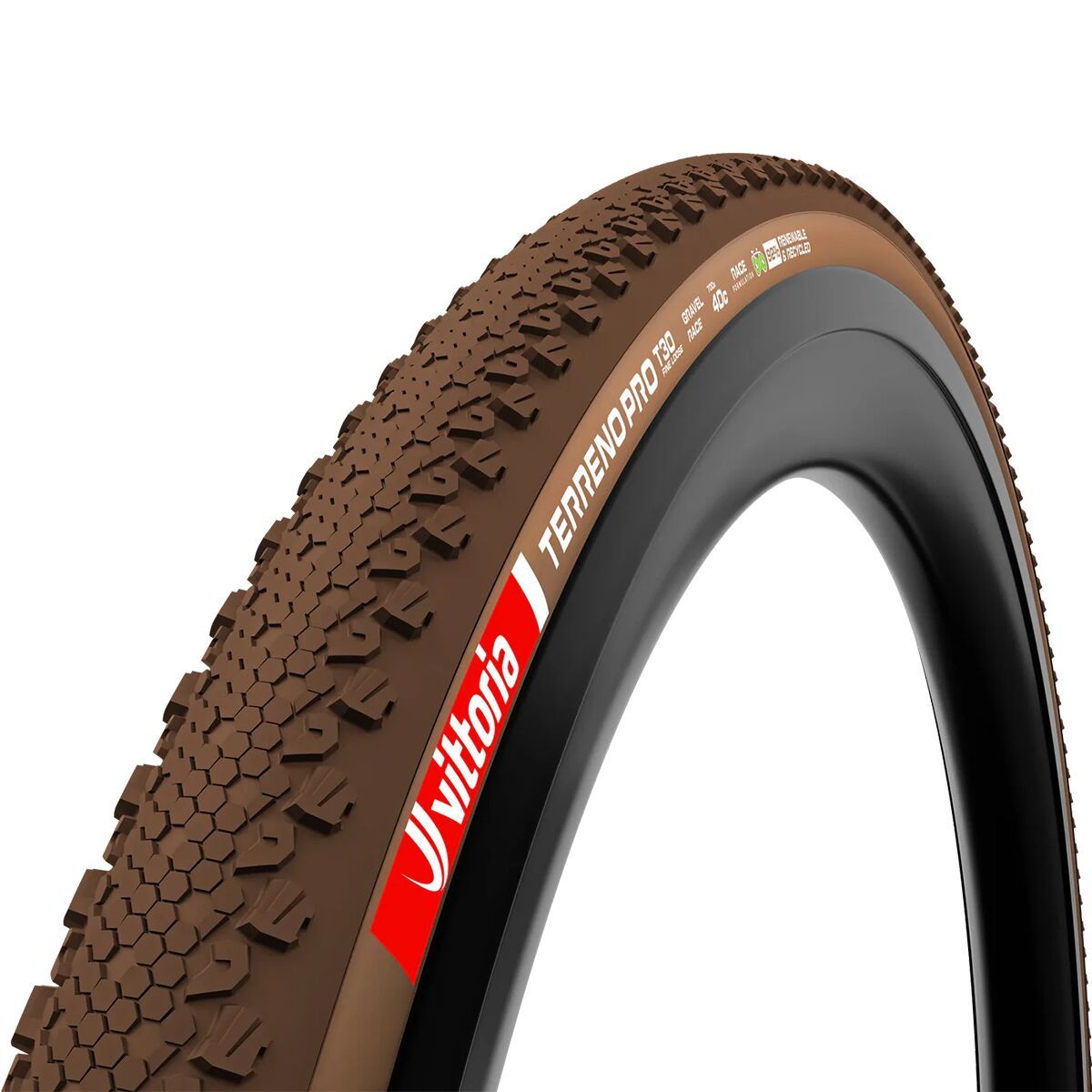 Image of Vittoria Terreno Pro T30 Gravel Race TLR Tire Natural Brown, 700x45
