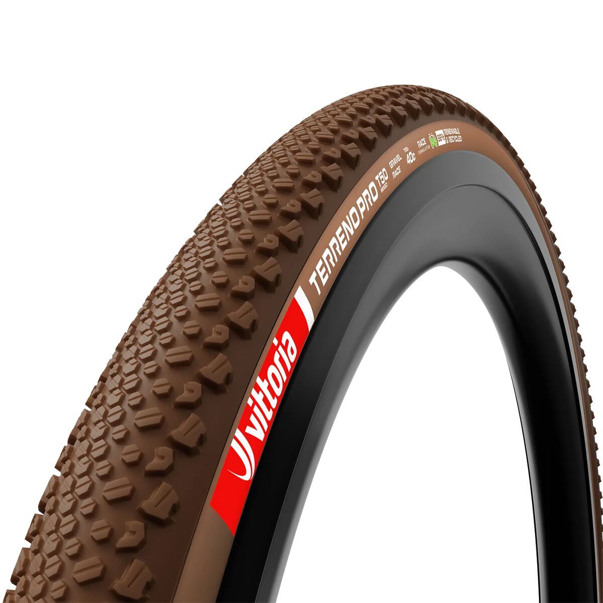 Image of Vittoria Terreno Pro T50 Gravel Race TLR Tire Natural Brown, 700x45