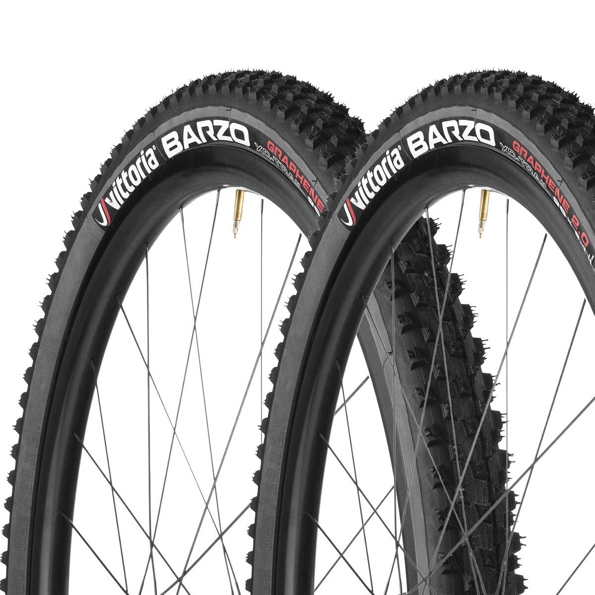 Image of Vittoria Barzo G2.0 XC Trail + Mezcal G2.0 XC Trail MX Tire Set Anthracite/Black, XC-Trail/TNT, 29/27.5x2.25in
