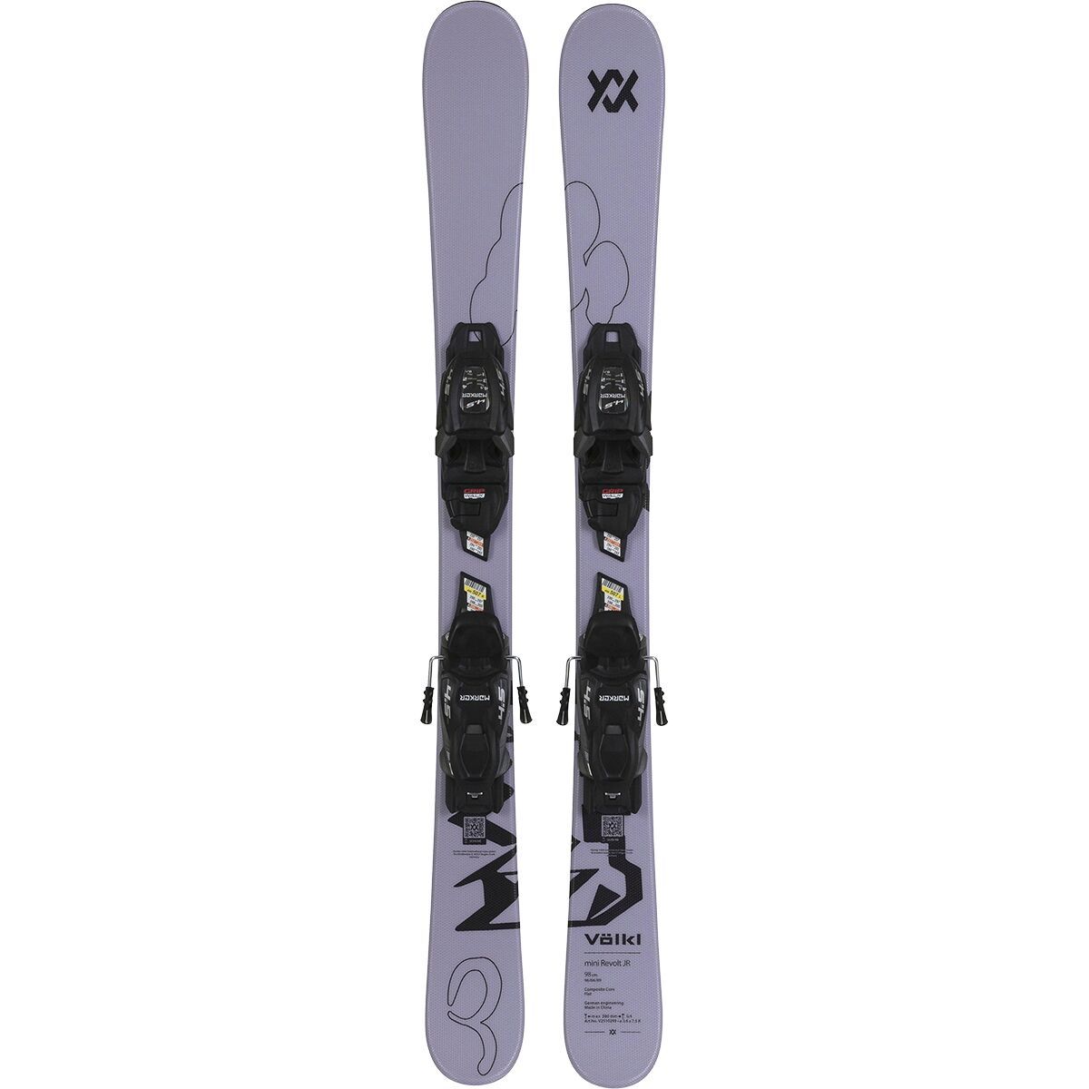 Volkl Mini Revolt Jr. Ski + 4.5 VMotion Jr. - 2026 - Kids' One Color, 98cm