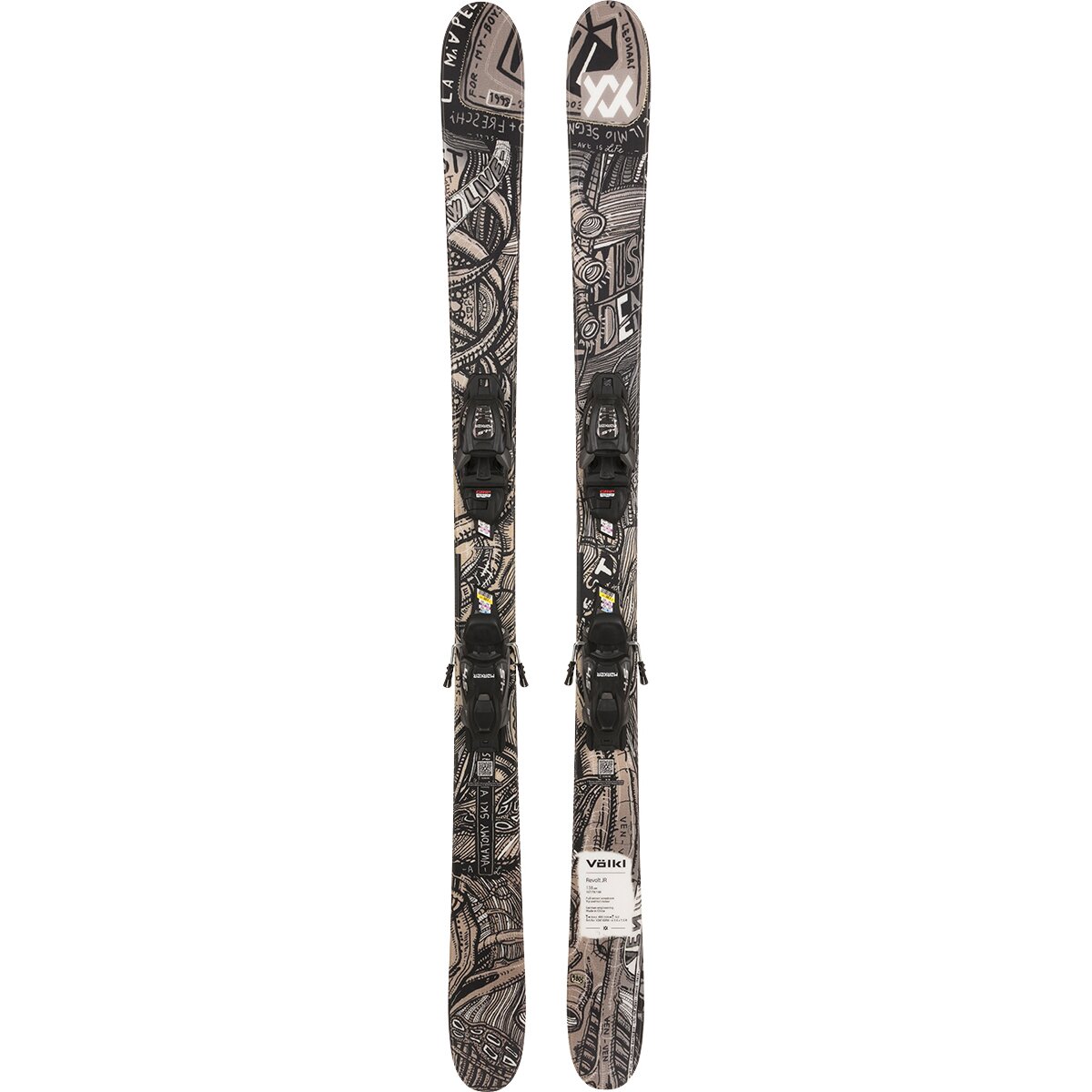 Image of Volkl Revolt Jr Ski w/ 4.5 V-Motion Binding - 2027 - Kids' Urban, 128cm