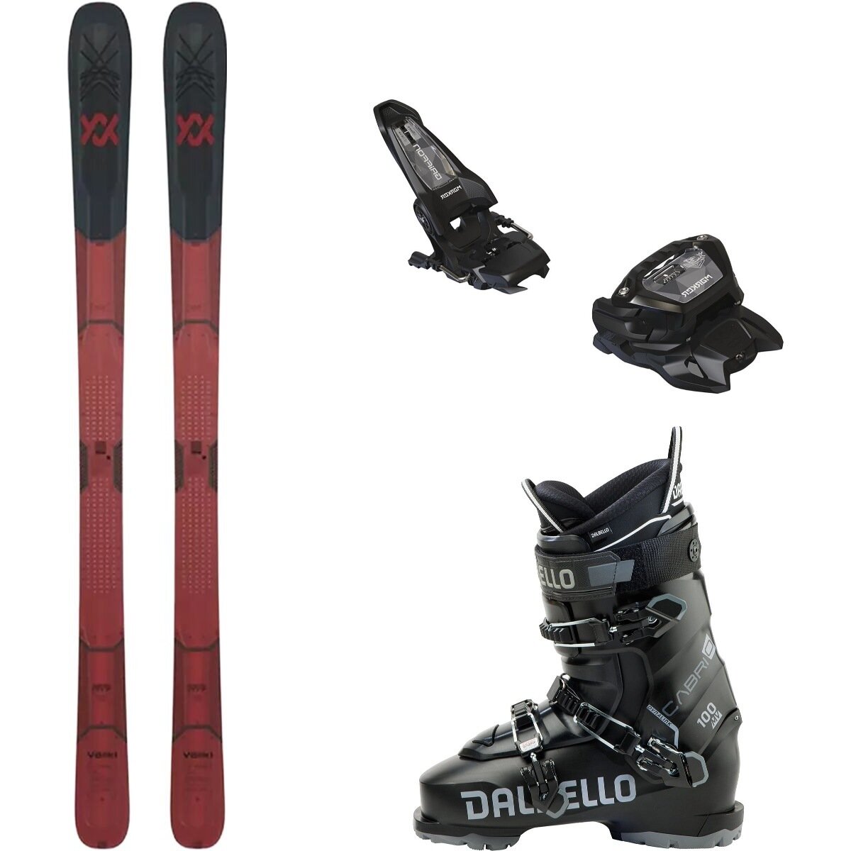 Image of Volkl M7 Mantra w/ Cabrio MV 100 IF + Griffon 13 ID Ski Pkg One/Blk/Blk/Blk, 170cm/110mm/26.5