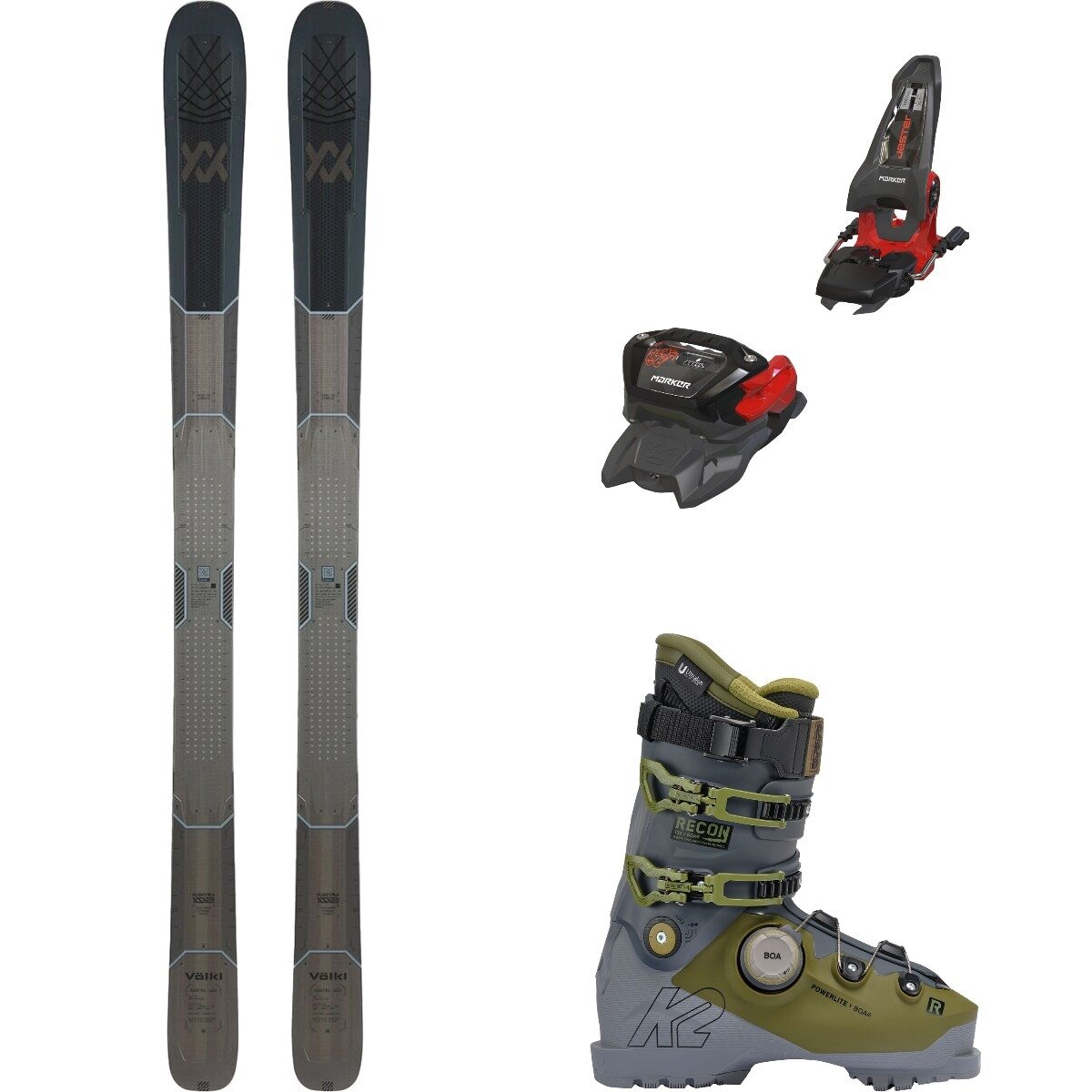 Volkl Mantra 102 Ski + Jester 16 ID + Recon 130 BOA Boot - 2026 One Col,Anthr/Blk/Red,One Col, 184cm,100mm,24.5