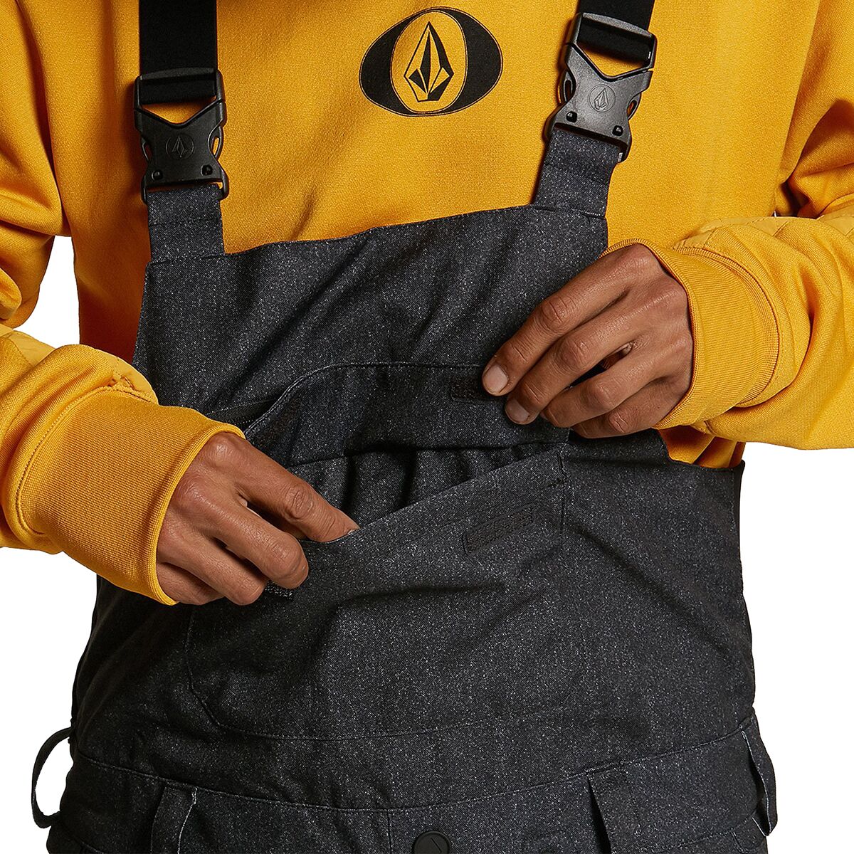 volcom roan bib black