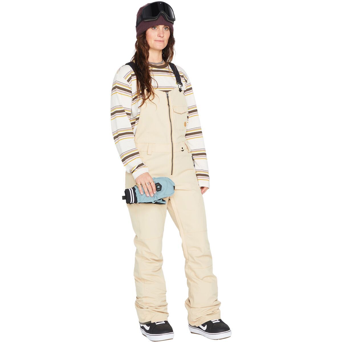 VOLCOM SWIFT BIB OVERALL SAND ベージュ ボルコム スノボウェア オーバーオール SWIFT BIB OVERALL SAND