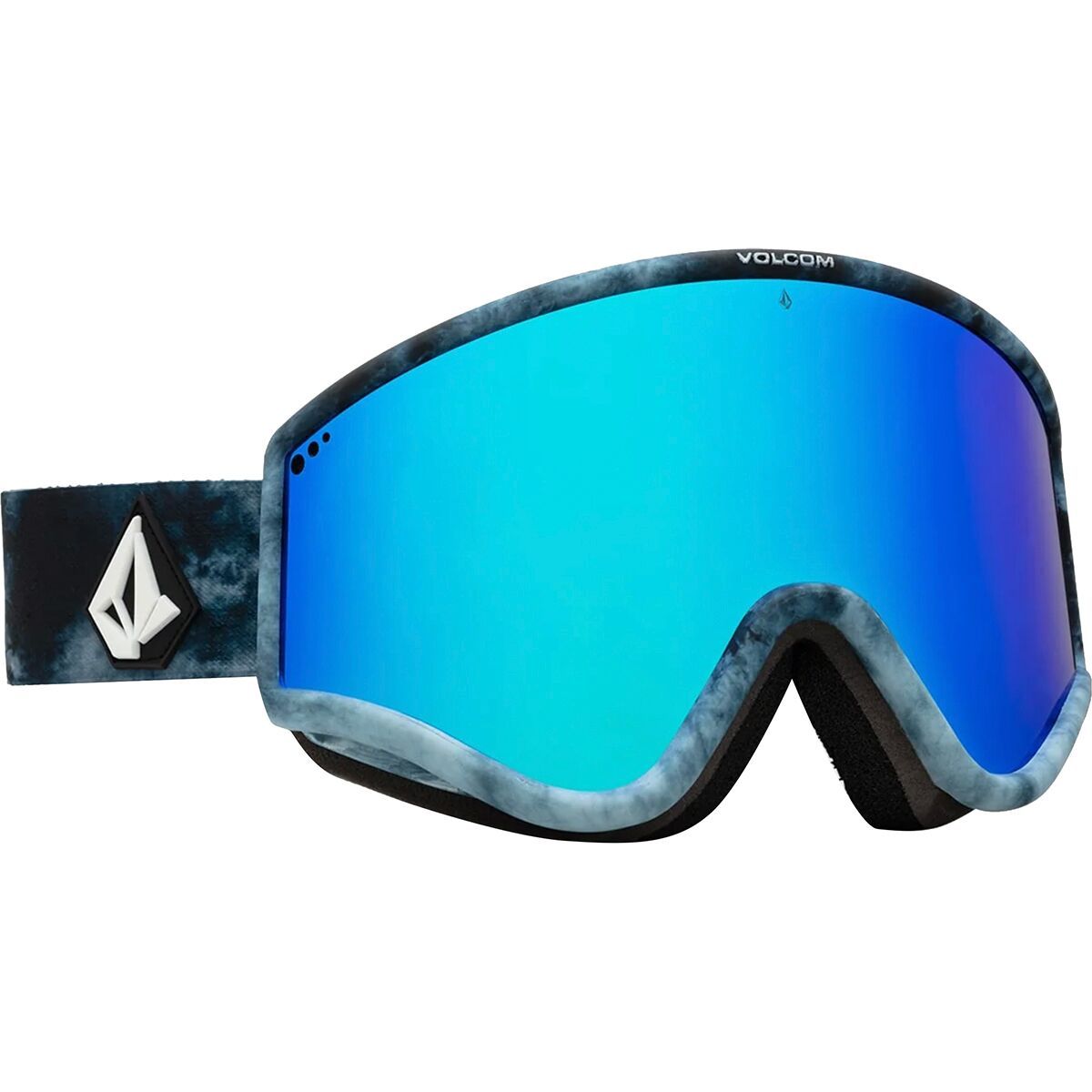 Image of Volcom Yae Goggles Lagoon TieDye/Bonus Lens/Blue Chrome, One Size